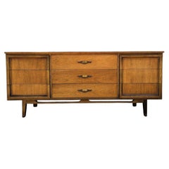 Mid Century Dresser by LA Period Furniture, Nine Drawers, Credenza