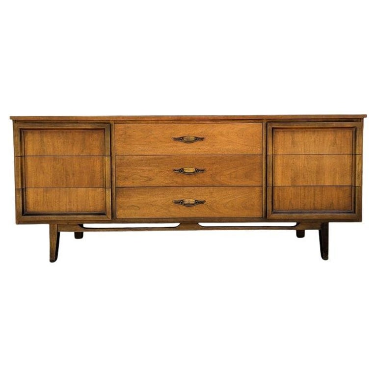 Mid Century Dresser by LA Period Furniture, Nine Drawers, Credenza 