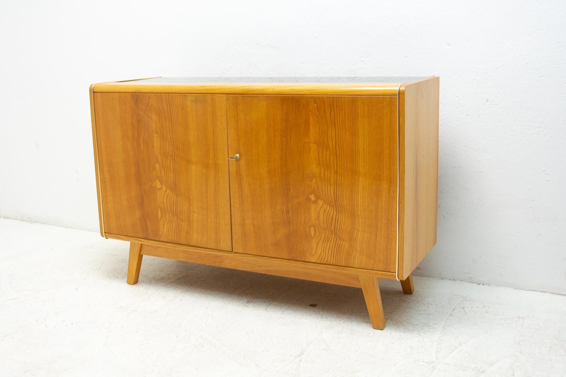 Midcentury dresser designed by Hubert Nepožitek & Bohumil Landsman for Jitona in the 1970s.
It was made as a part of living room sector model U-372386. Made in Czechoslovakia.
In good preserved Vintage condition, showing signs of age and