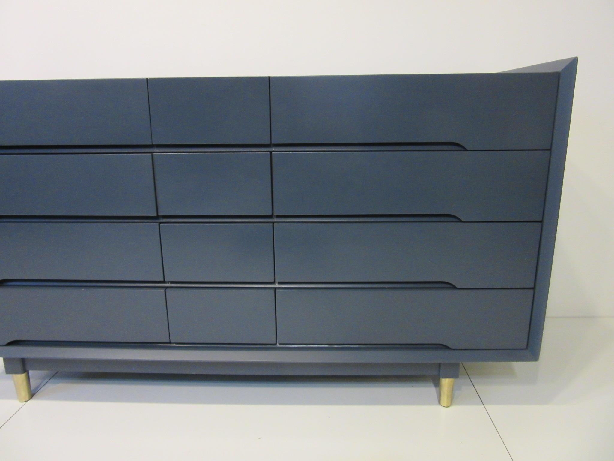 Wood Midcentury Dresser / Chest from the Beverley Hills Ensemble by T. Walczer