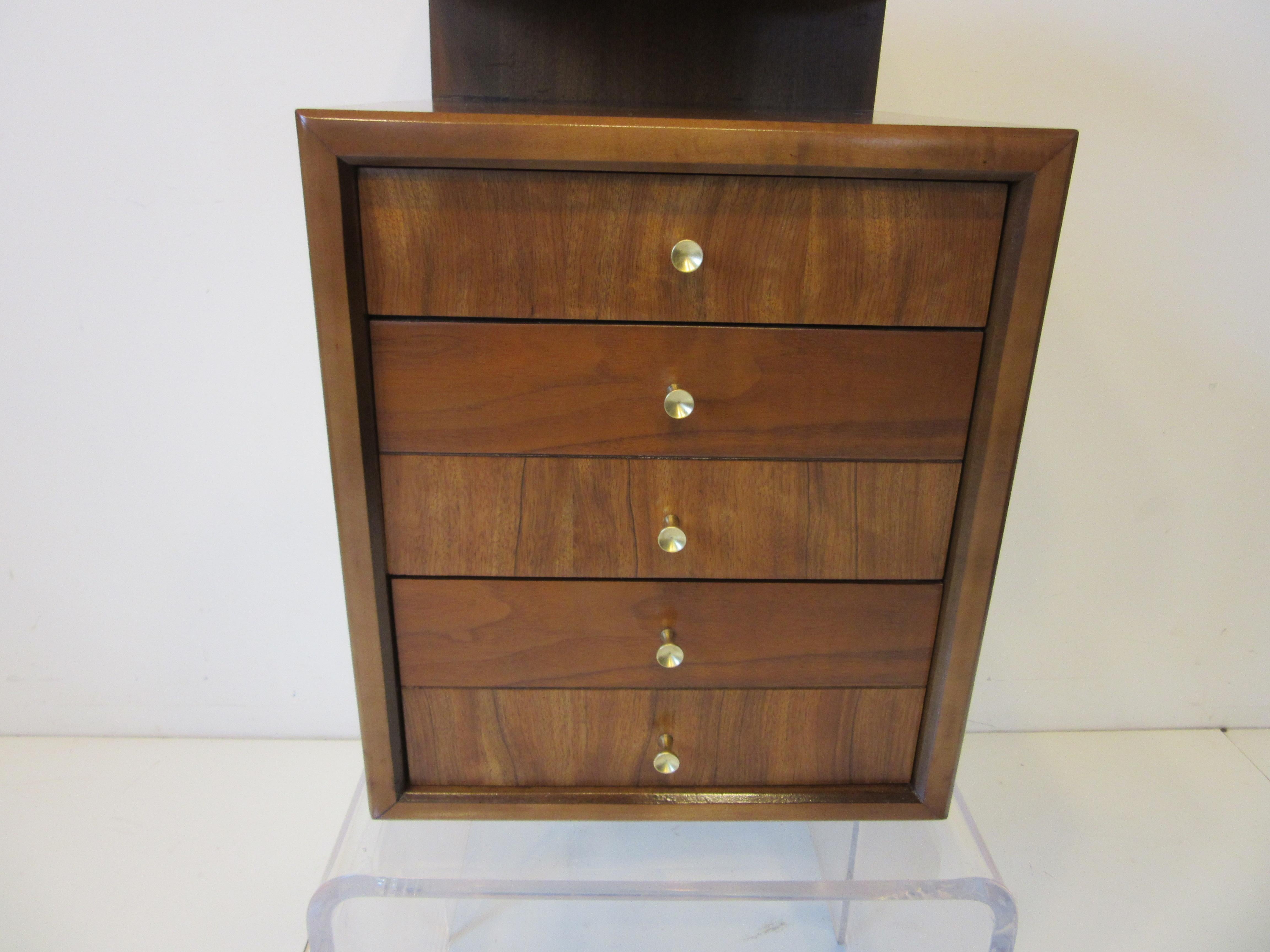Mid-Century Modern Mid Century Dresser Top Jewelry Chest / Box For Sale