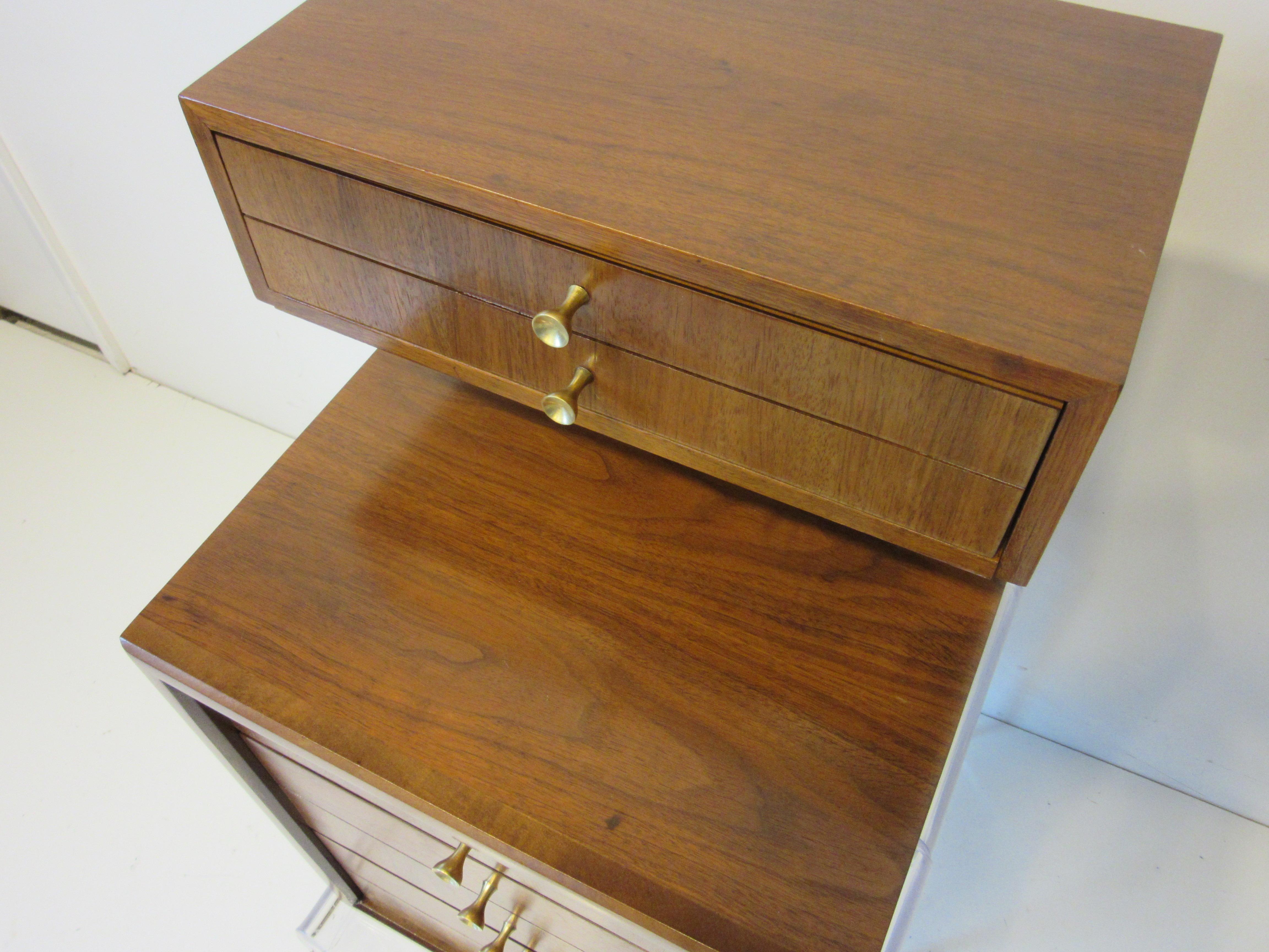 20th Century Mid Century Dresser Top Jewelry Chest / Box For Sale