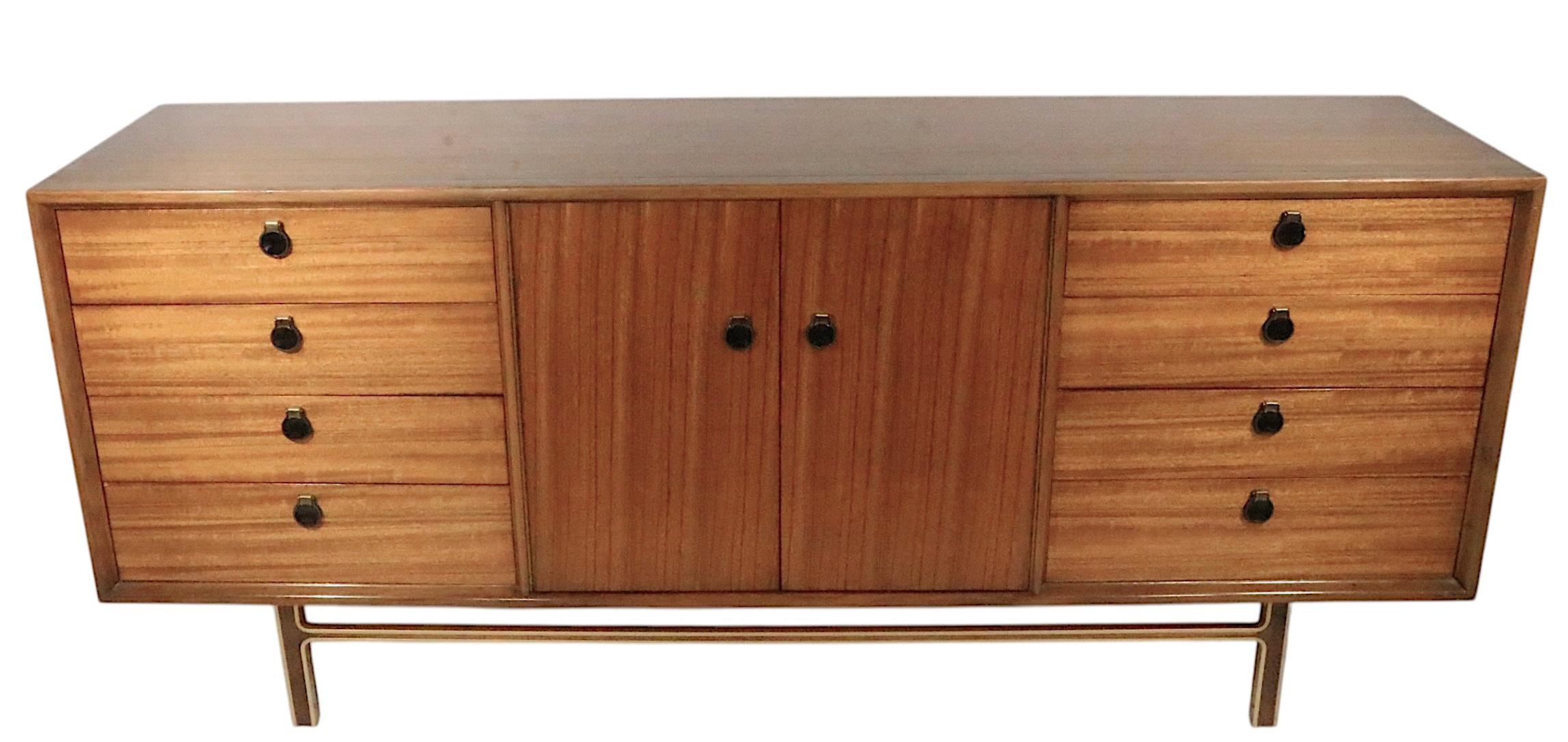 Mid Century Dresser with Twelve Drawers For Sale 4
