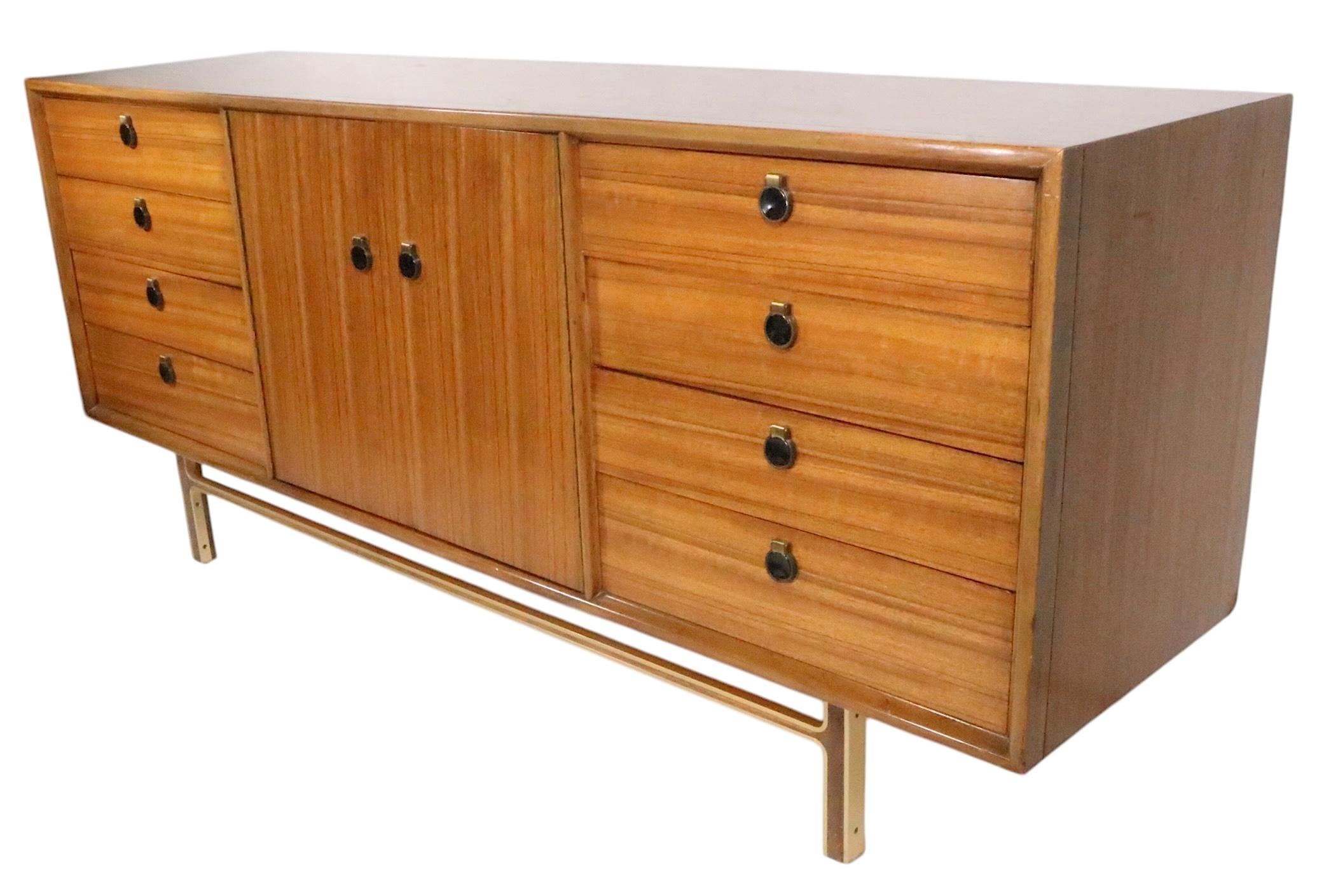 Mid Century Dresser with Twelve Drawers For Sale 8