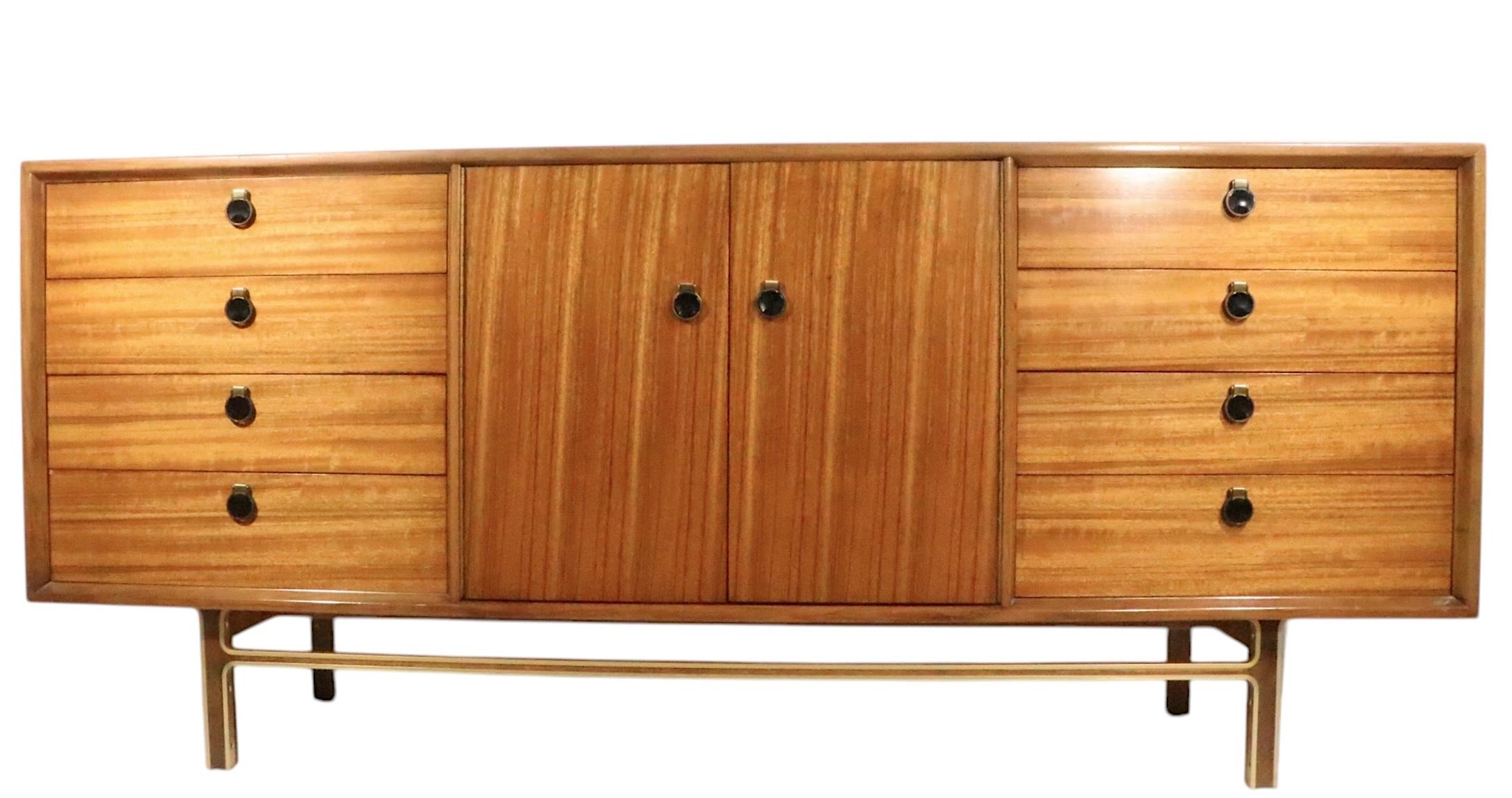 20th Century Mid Century Dresser with Twelve Drawers For Sale