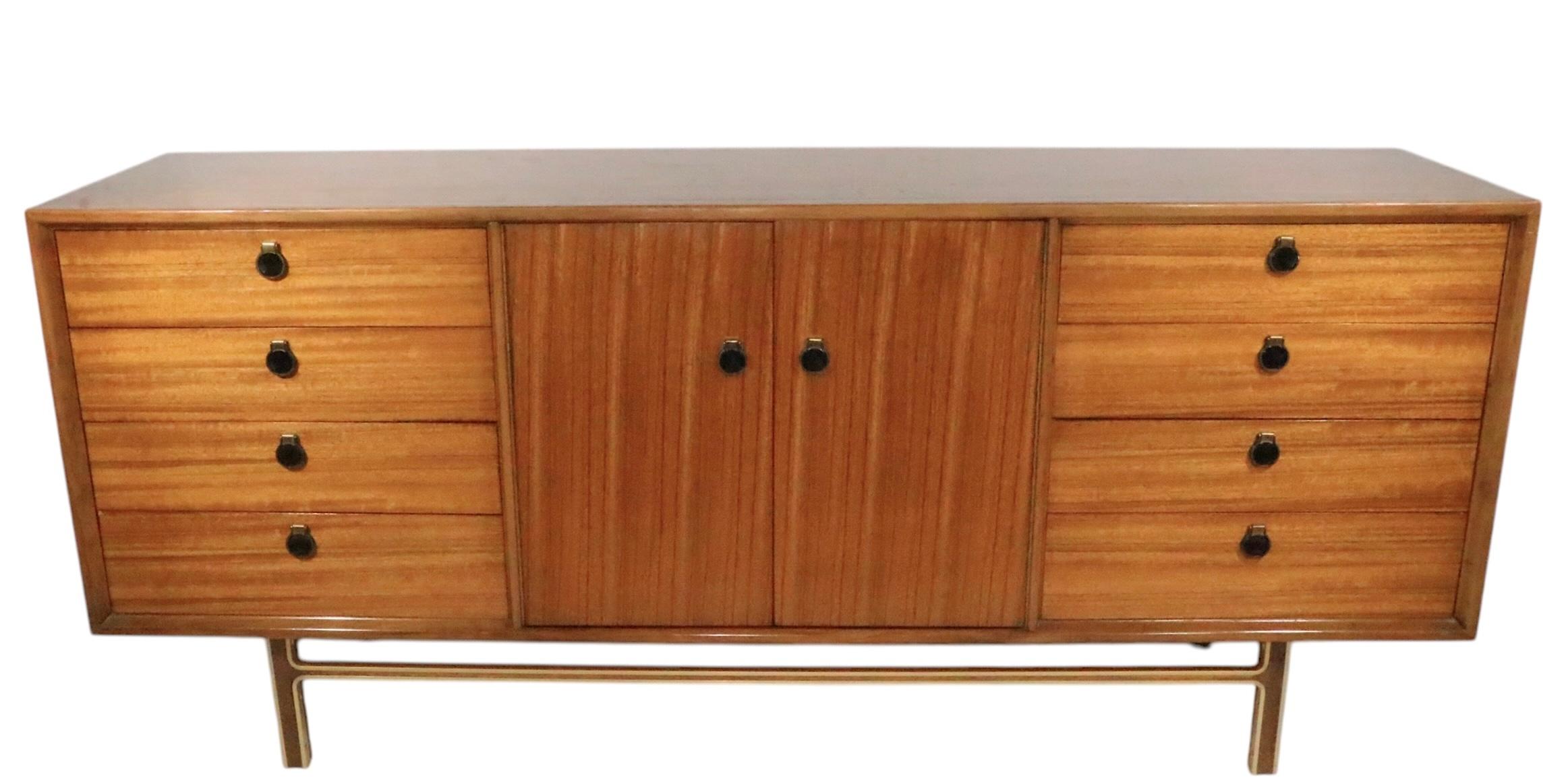 Mid Century Dresser with Twelve Drawers For Sale 1