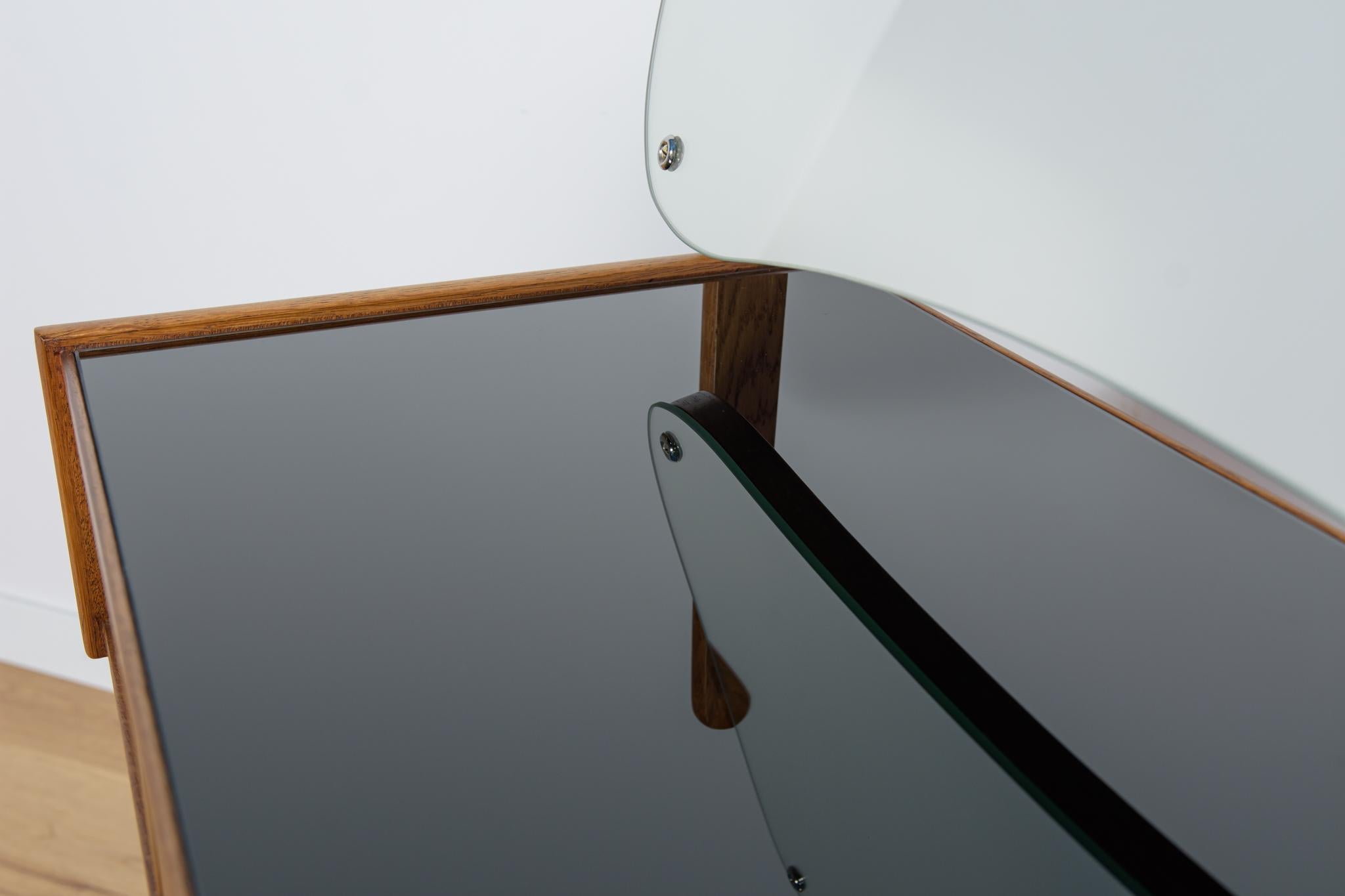 Glass Mid-Century Dressing Table by A. Vodder for Ølholm Møbelfabri, 1960s For Sale