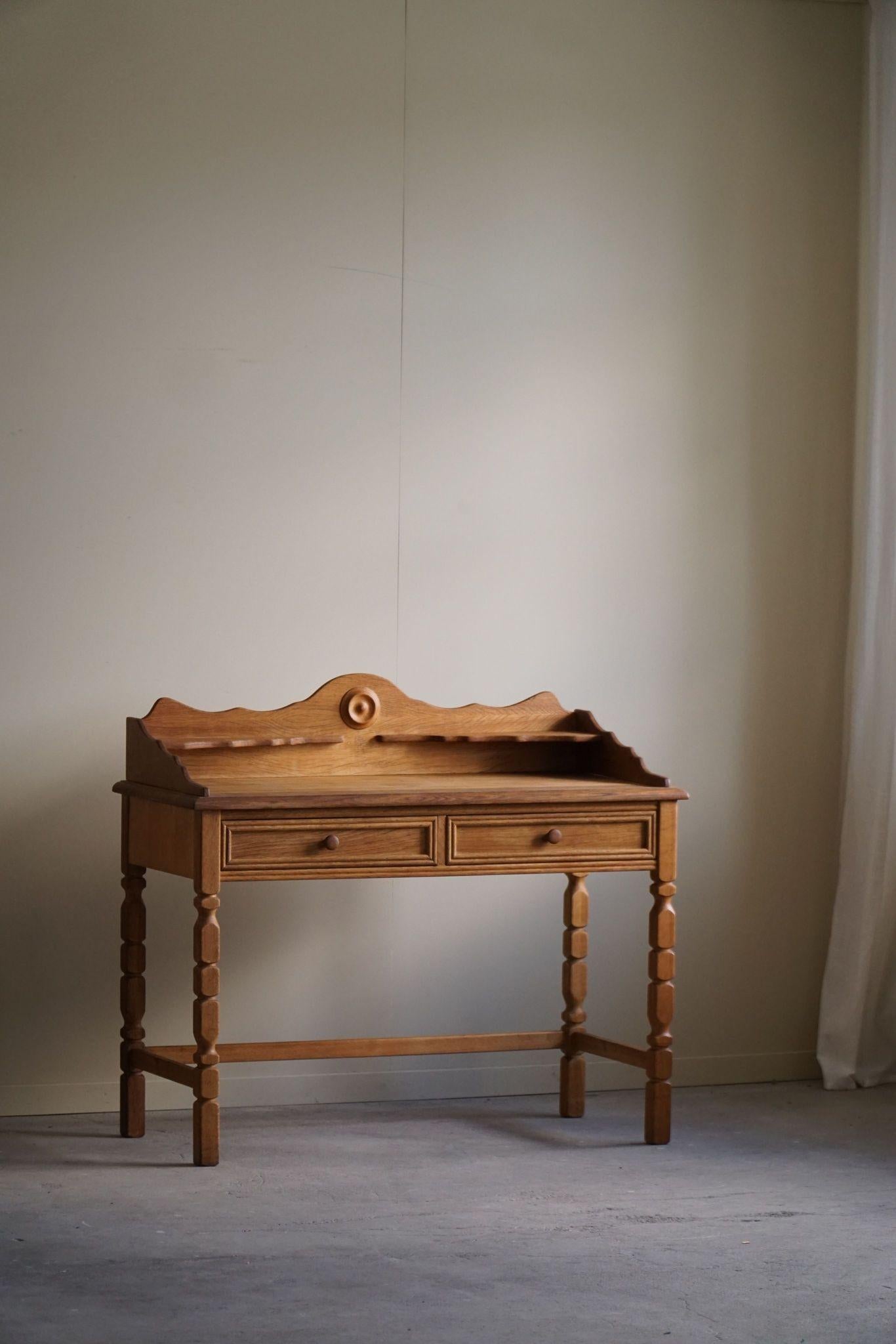 Mid Century Dressing Table / Desk in Oak, Made by a Danish Cabinetmaker, 1950s 5