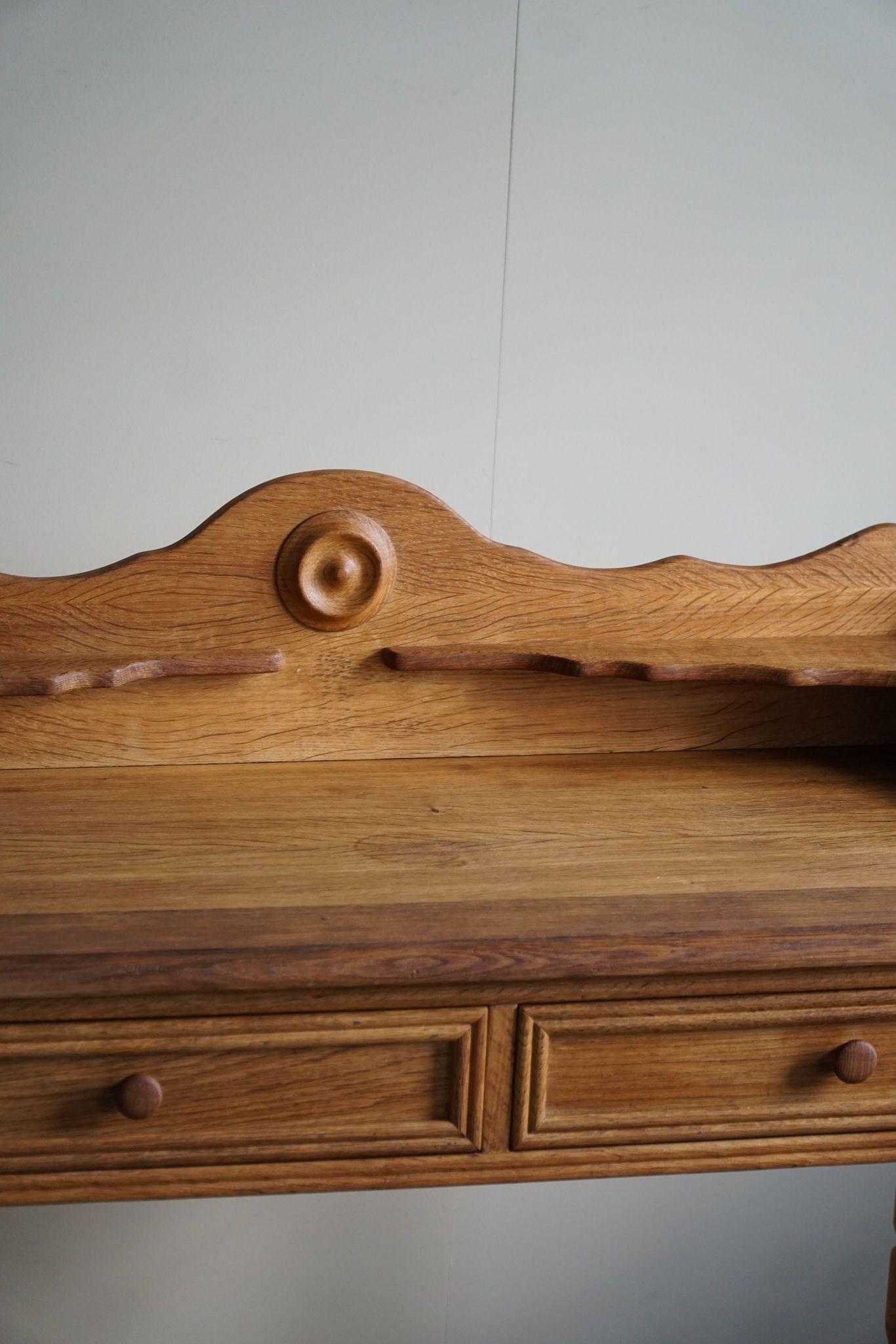 Mid Century Dressing Table / Desk in Oak, Made by a Danish Cabinetmaker, 1950s 7