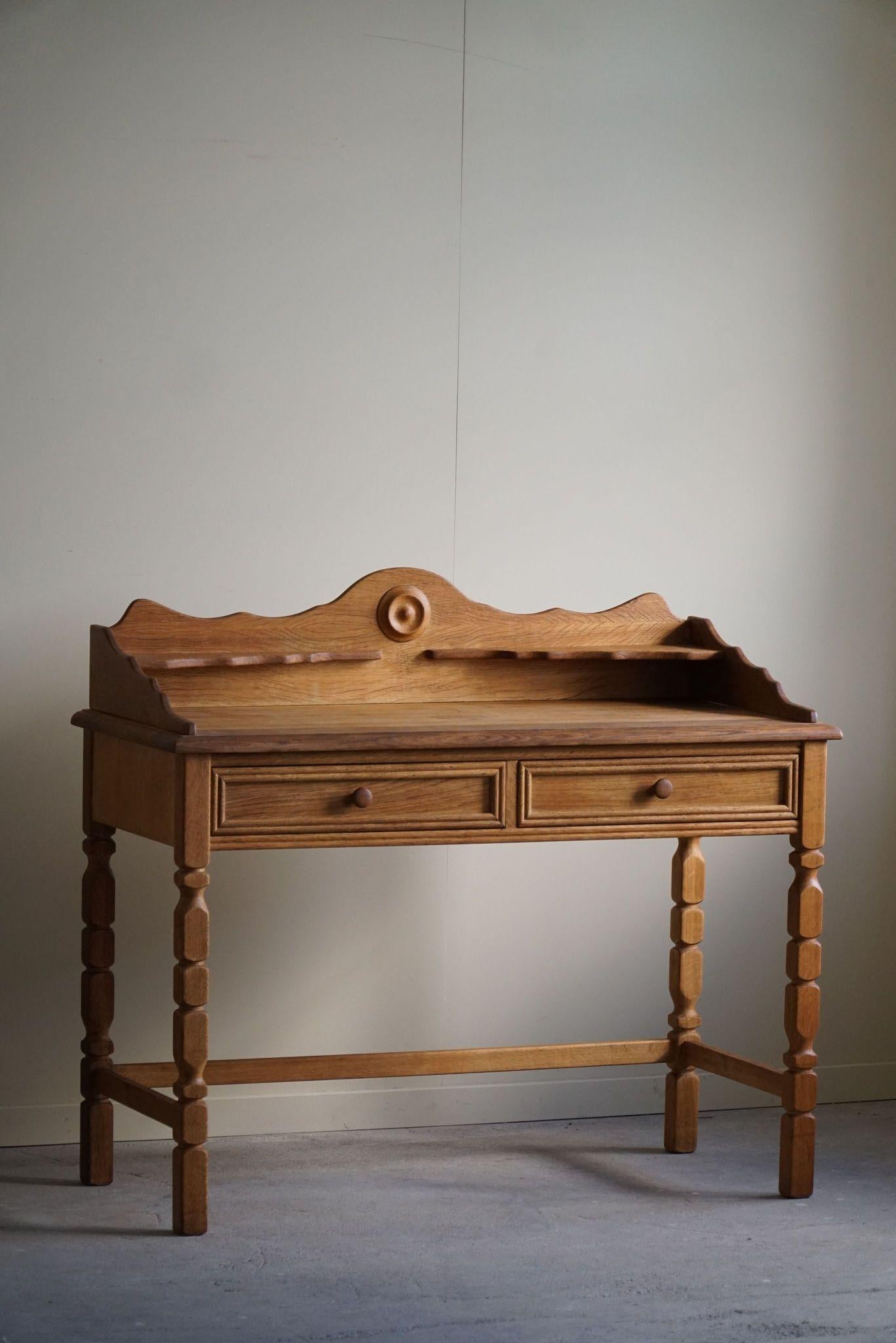 Mid Century Dressing Table / Desk in Oak, Made by a Danish Cabinetmaker, 1950s 12