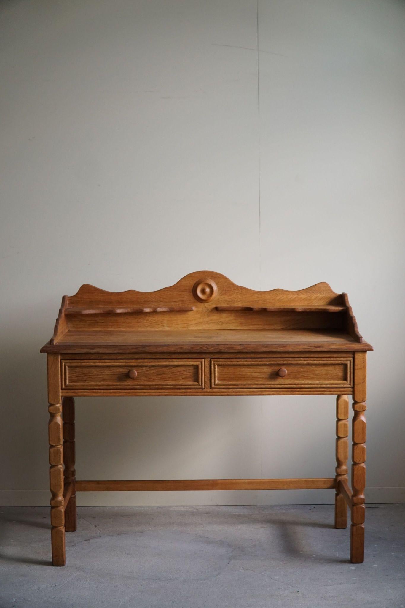 Mid Century Dressing Table / Desk in Oak, Made by a Danish Cabinetmaker, 1950s 14