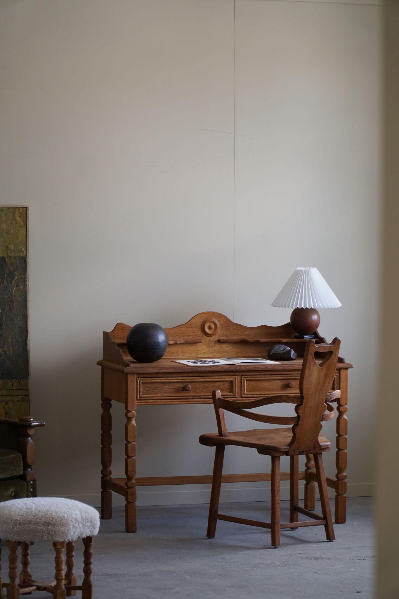 Mid Century Dressing Table / Desk in Oak, Made by a Danish Cabinetmaker, 1950s 2
