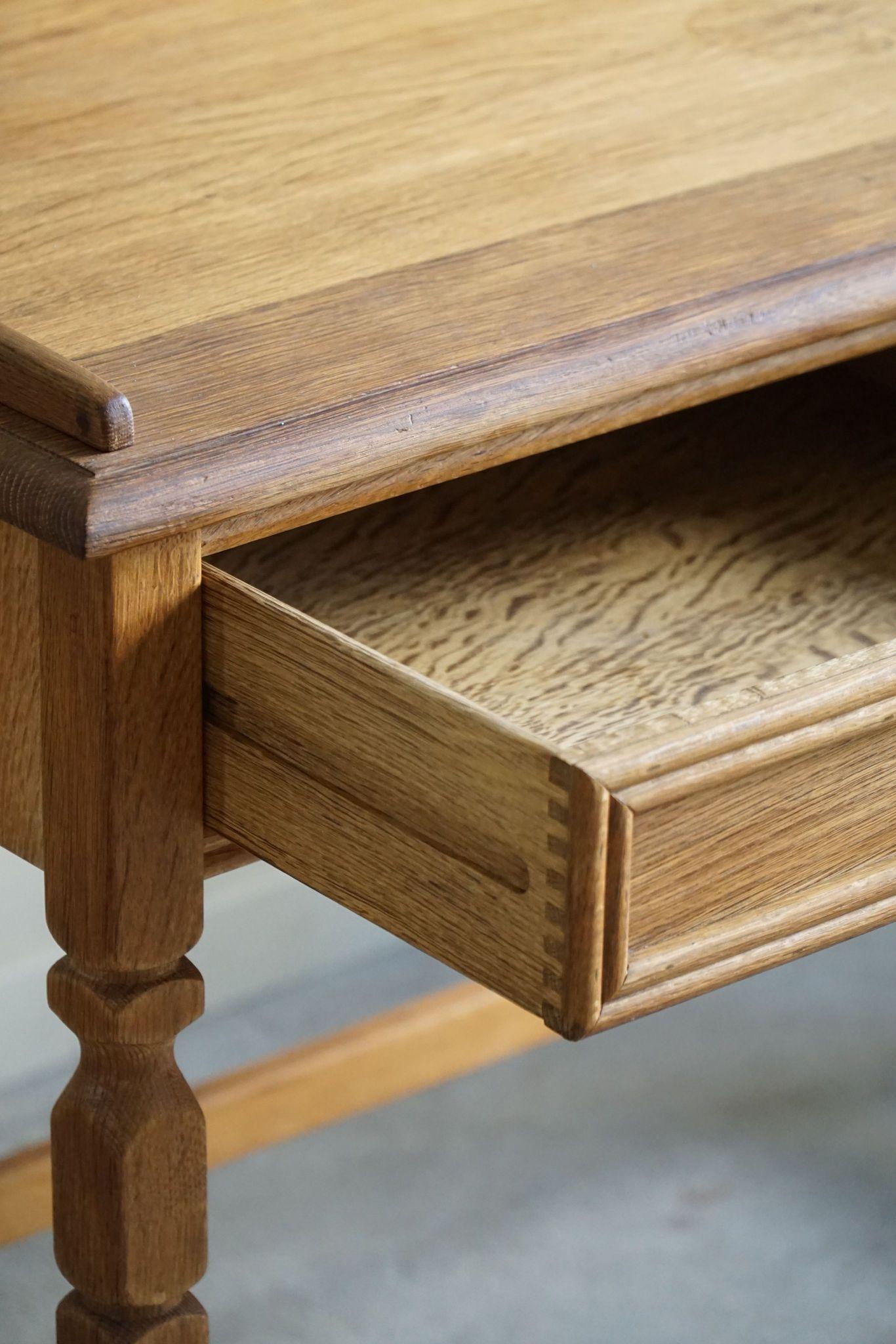 Mid Century Dressing Table / Desk in Oak, Made by a Danish Cabinetmaker, 1950s 4