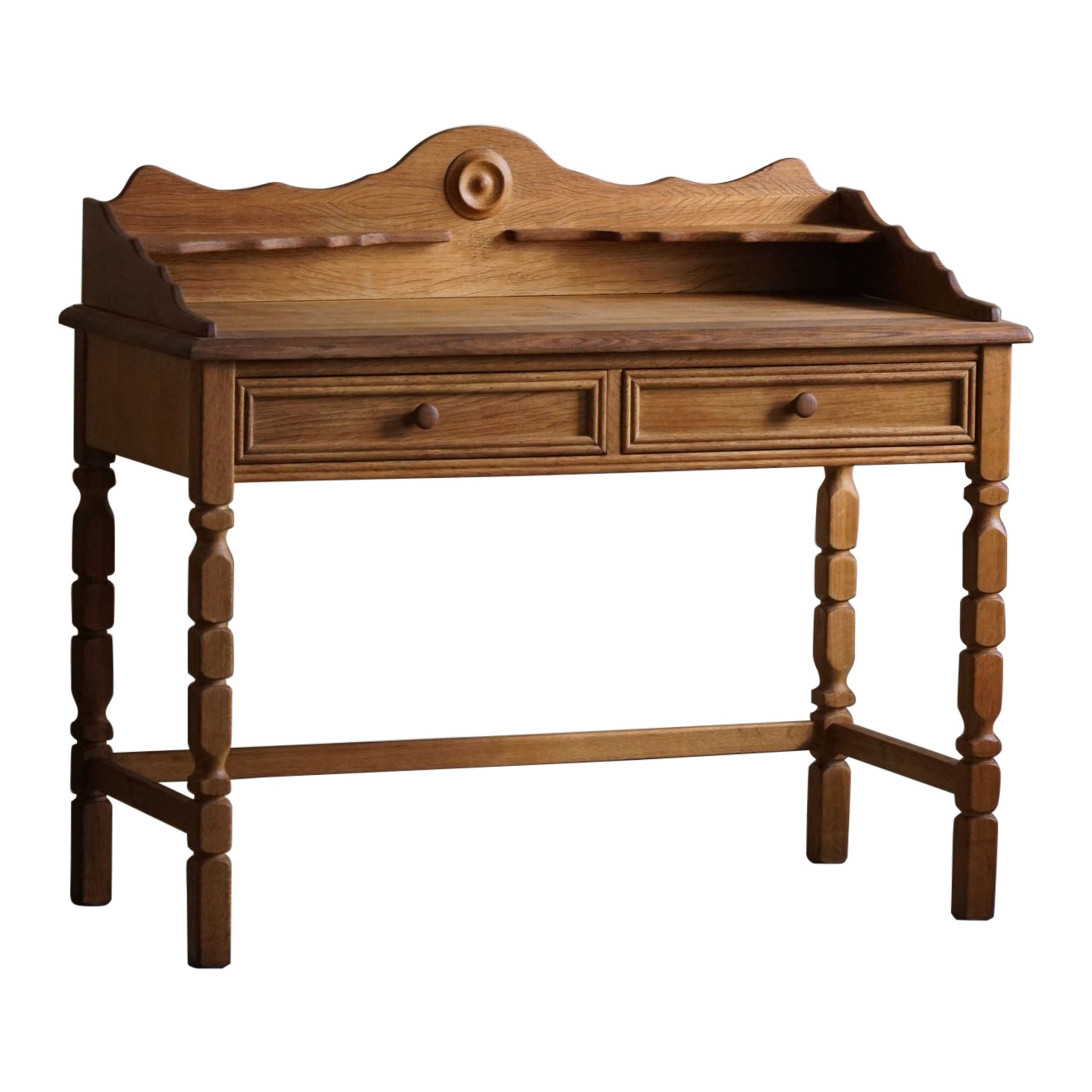 Mid Century Dressing Table / Desk in Oak, Made by a Danish Cabinetmaker, 1950s