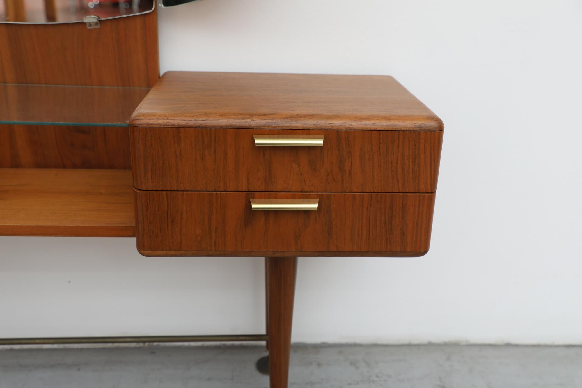 Mid-Century Dressing Table Vanity with Mirror by A.A. Patijn 9