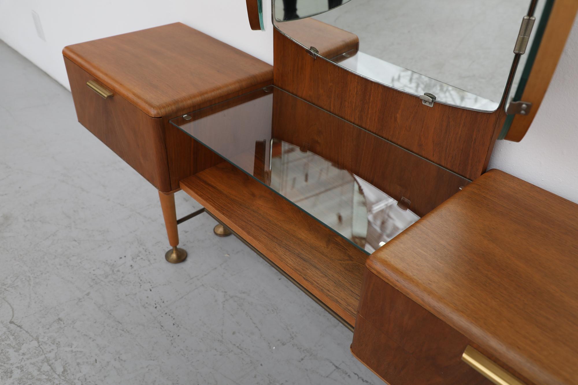 Mid-Century Dressing Table Vanity with Mirror by A.A. Patijn for Zijlstra, Holla 5