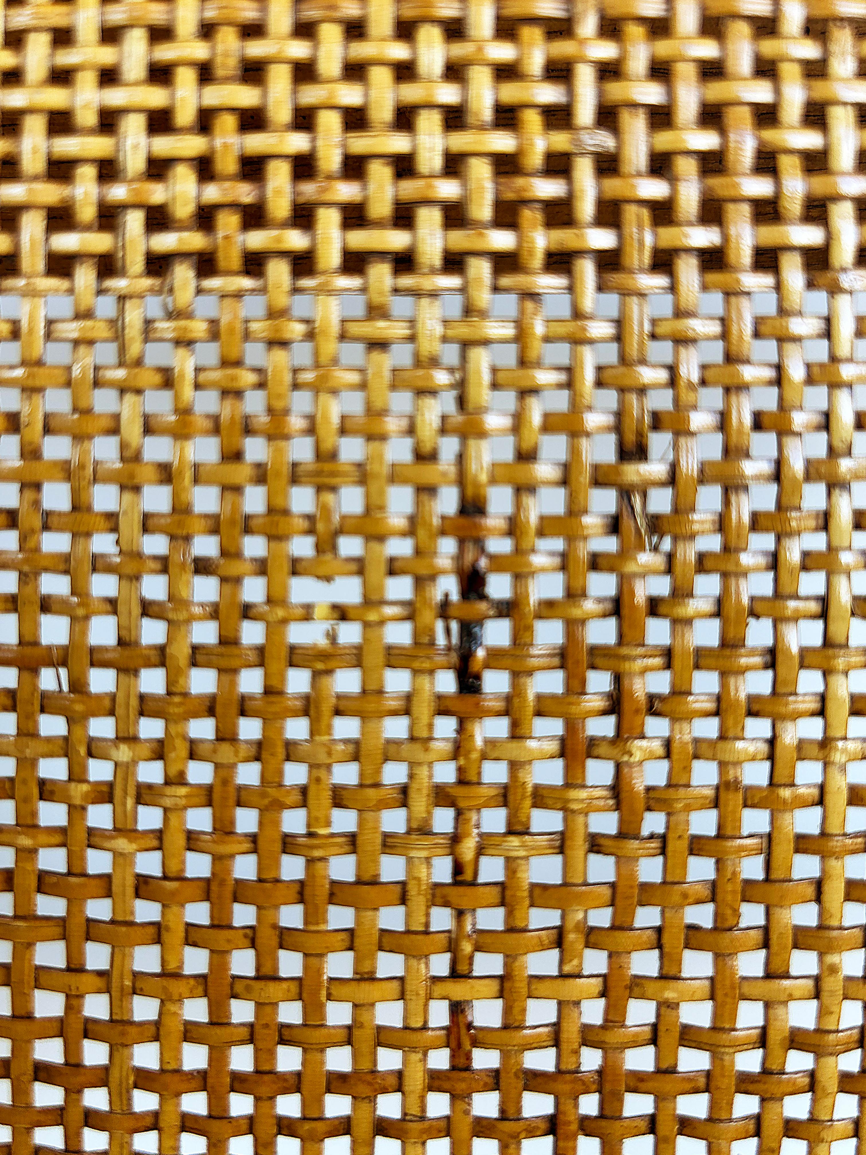 Sedie da pranzo a canne Drexel di metà secolo, 2 poltrone, 2 sedie laterali in vendita 9