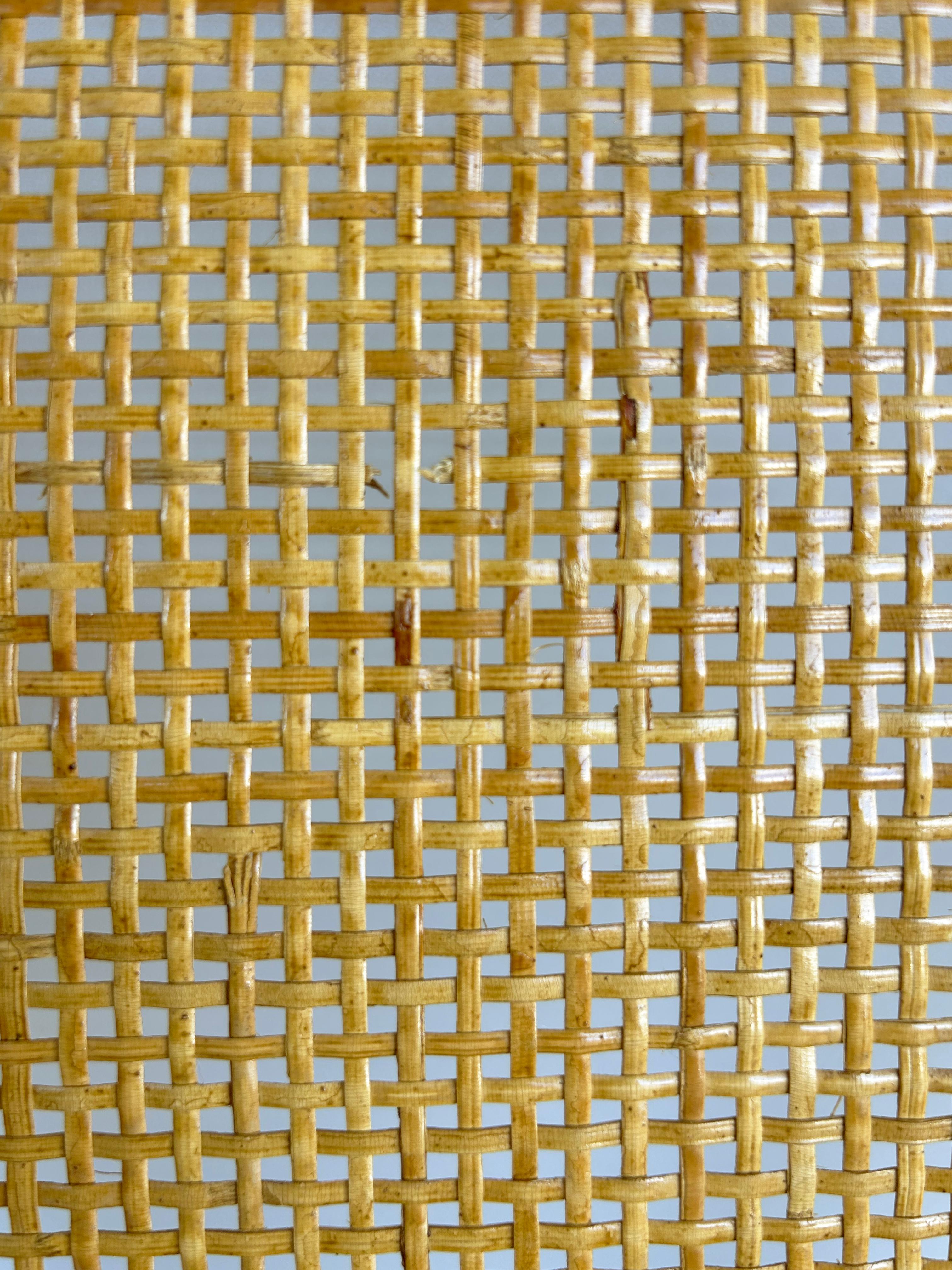 Sedie da pranzo a canne Drexel di metà secolo, 2 poltrone, 2 sedie laterali in vendita 10