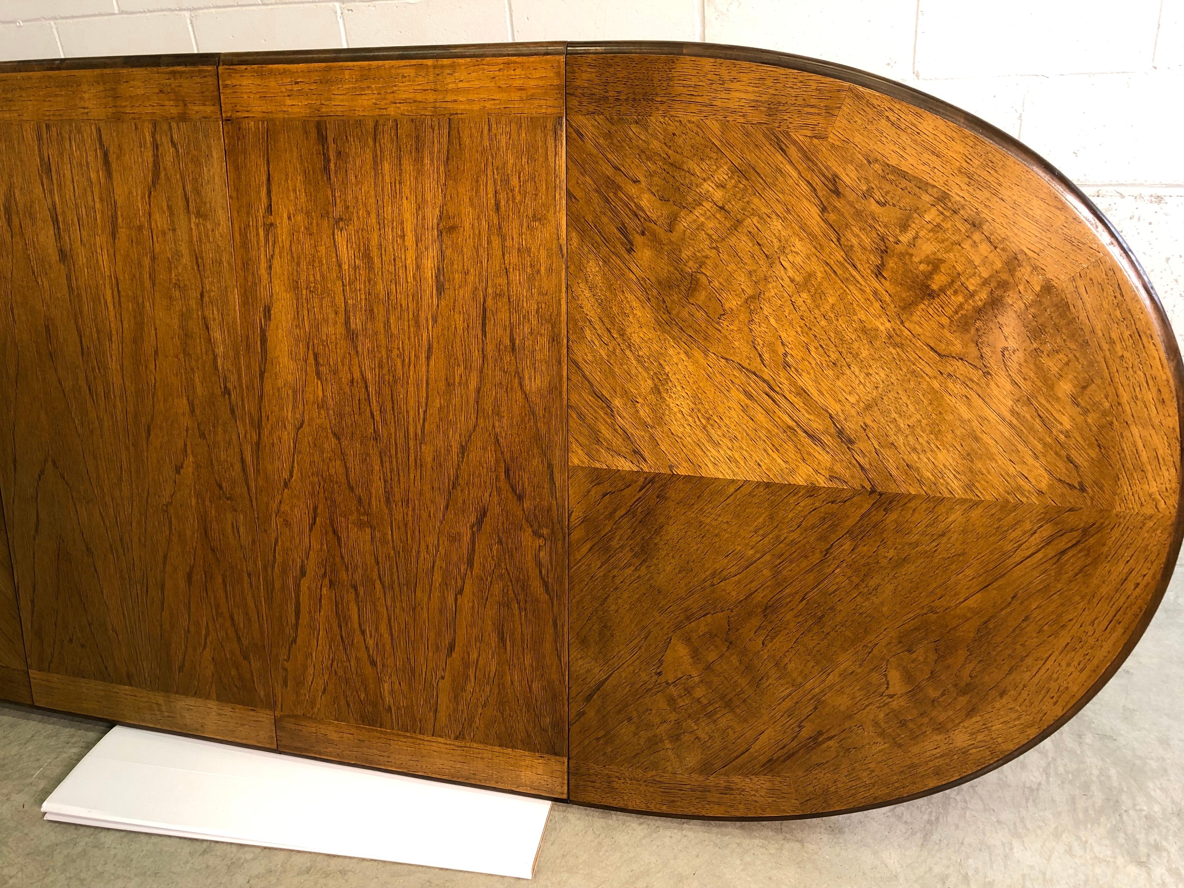 20th Century Midcentury Drexel Diamond Matched Velero Dining Room Table For Sale