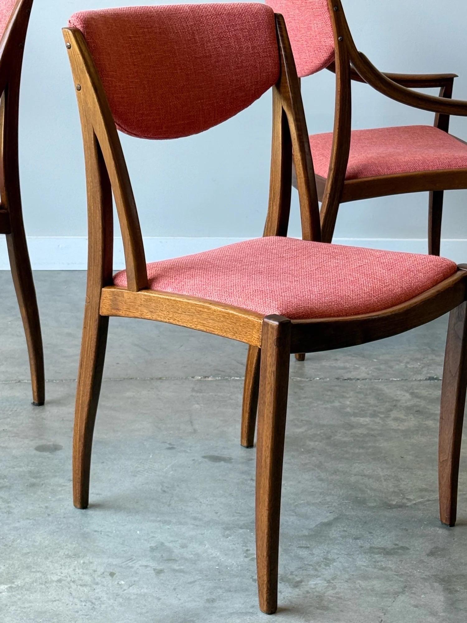 Chaises de salle à manger du milieu du siècle Drexel Parallele by Barney Flagg - Ensemble de quatre en vente 4