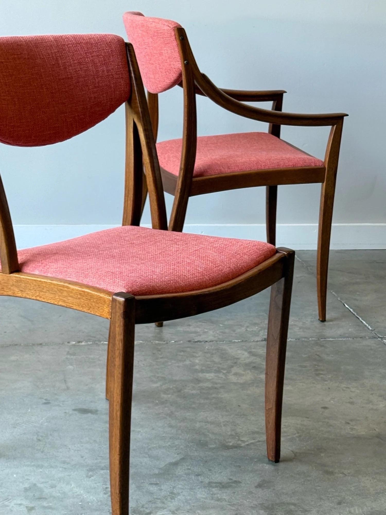 Chaises de salle à manger du milieu du siècle Drexel Parallele by Barney Flagg - Ensemble de quatre en vente 1