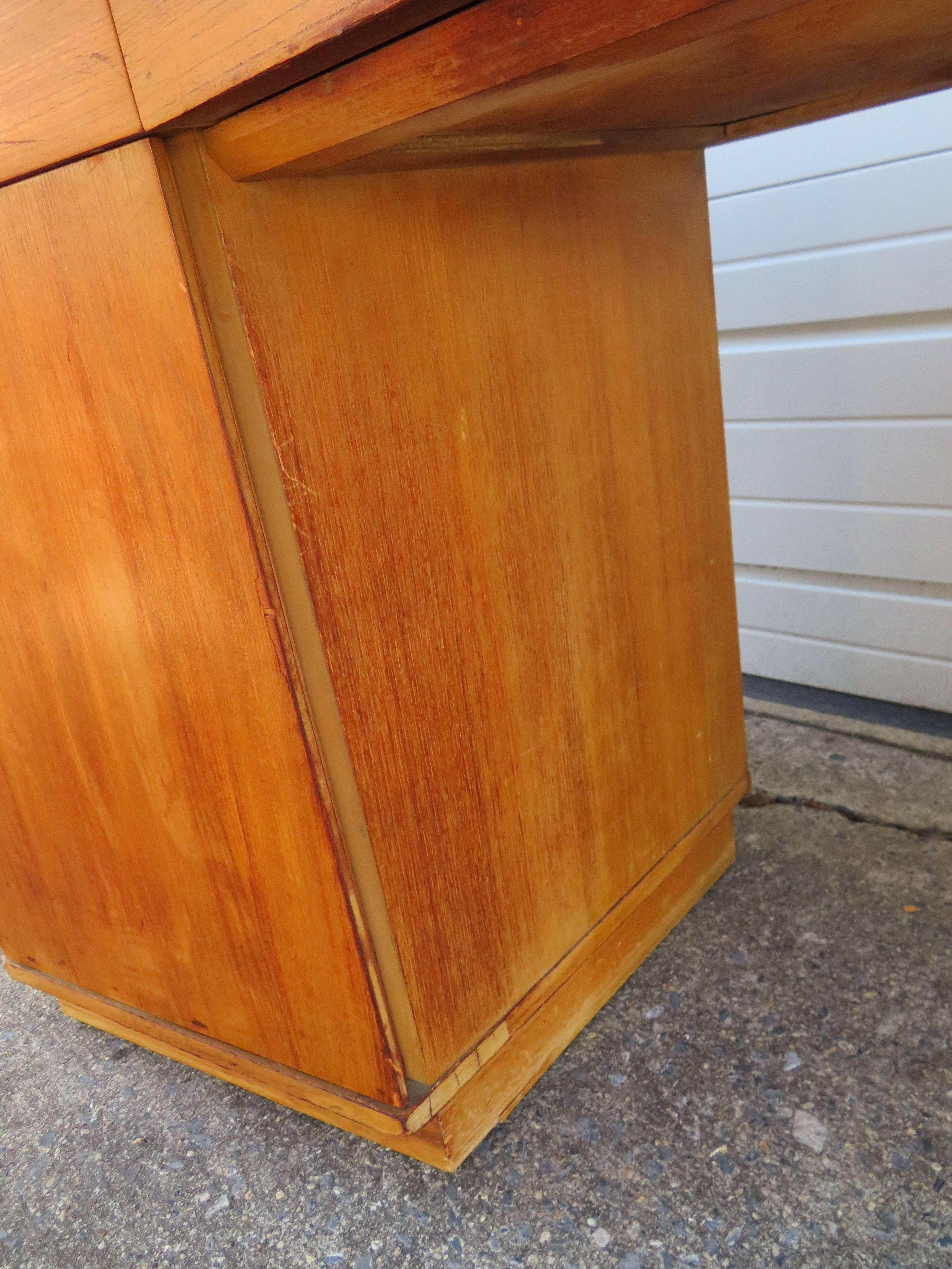 Plated Midcentury Drexel Precedent Vanity/Desk Designed by Edward Wormley