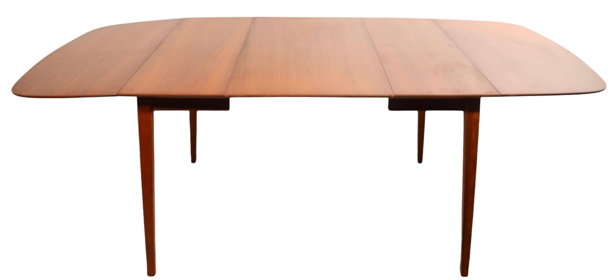 American Mid Century Drexel Sun Coast Drop Leaf Dining Table Kipp Stewart for Drexel