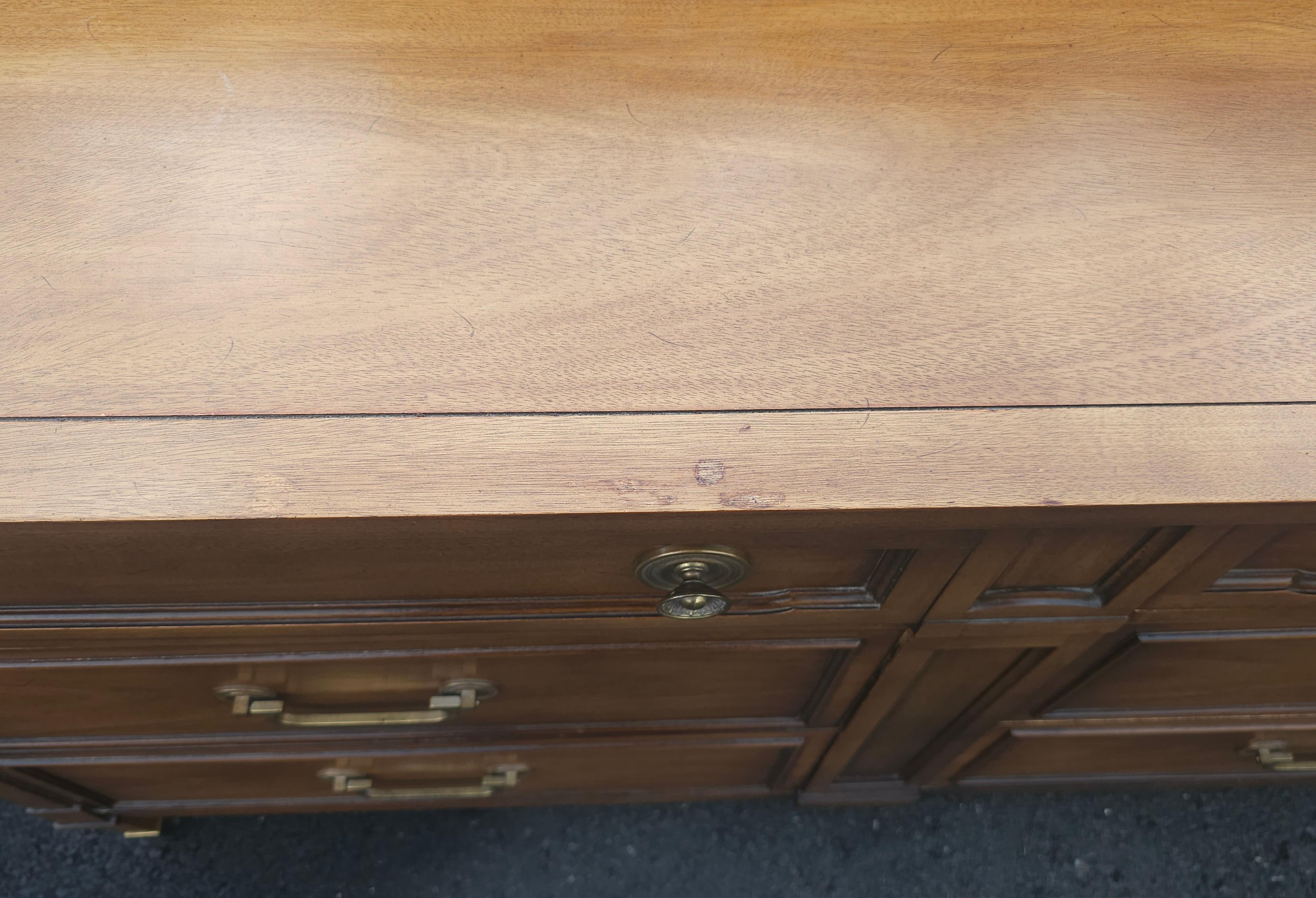 Mid-Century Drexel Truine Walnut Double Dresser 10