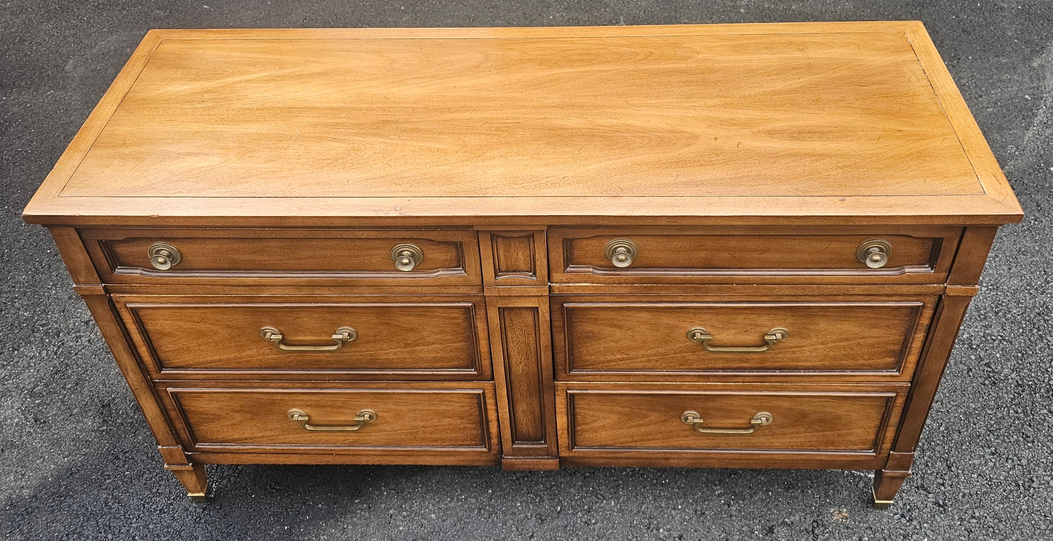 American Mid-Century Drexel Truine Walnut Double Dresser