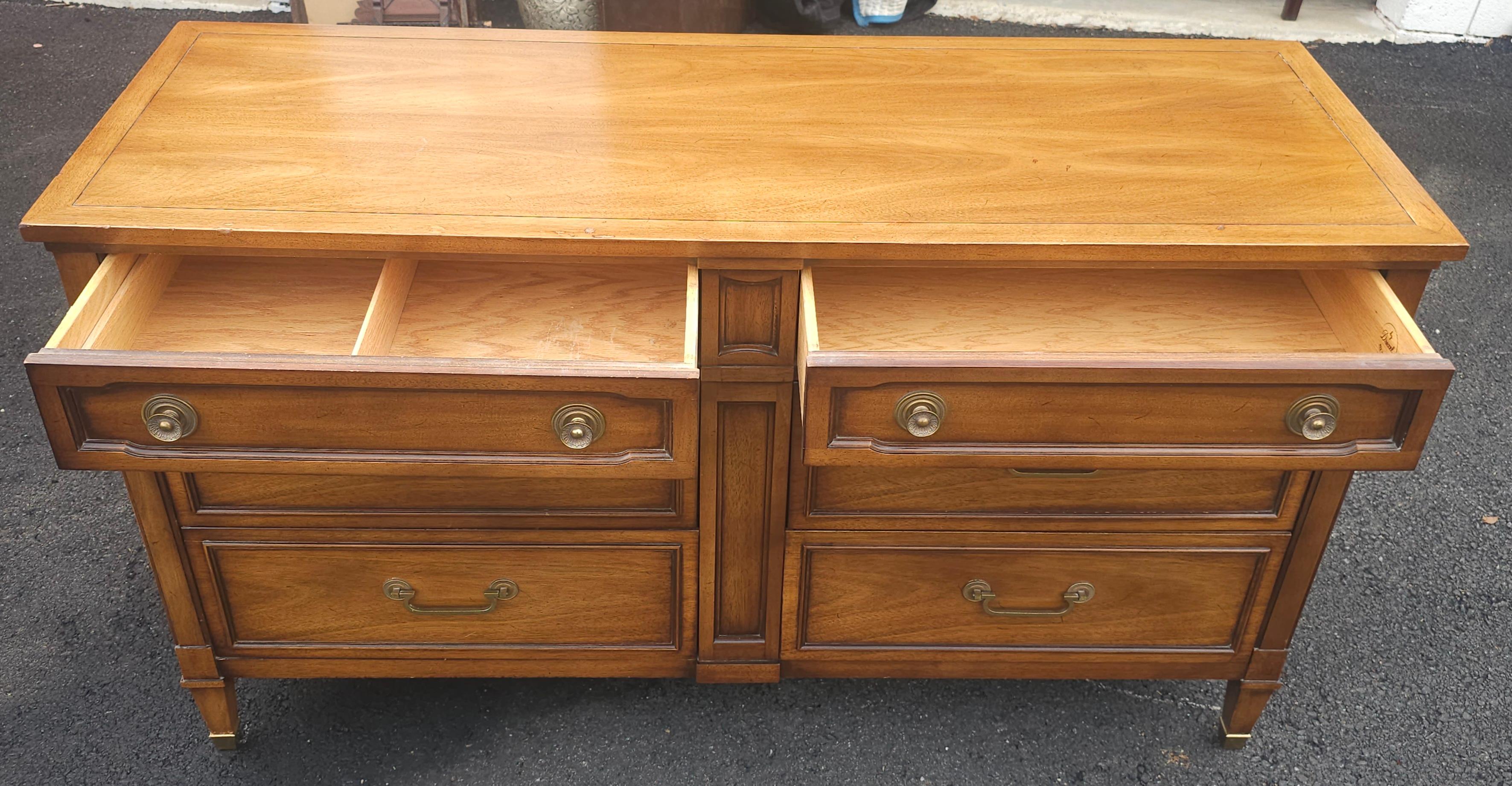 20th Century Mid-Century Drexel Truine Walnut Double Dresser