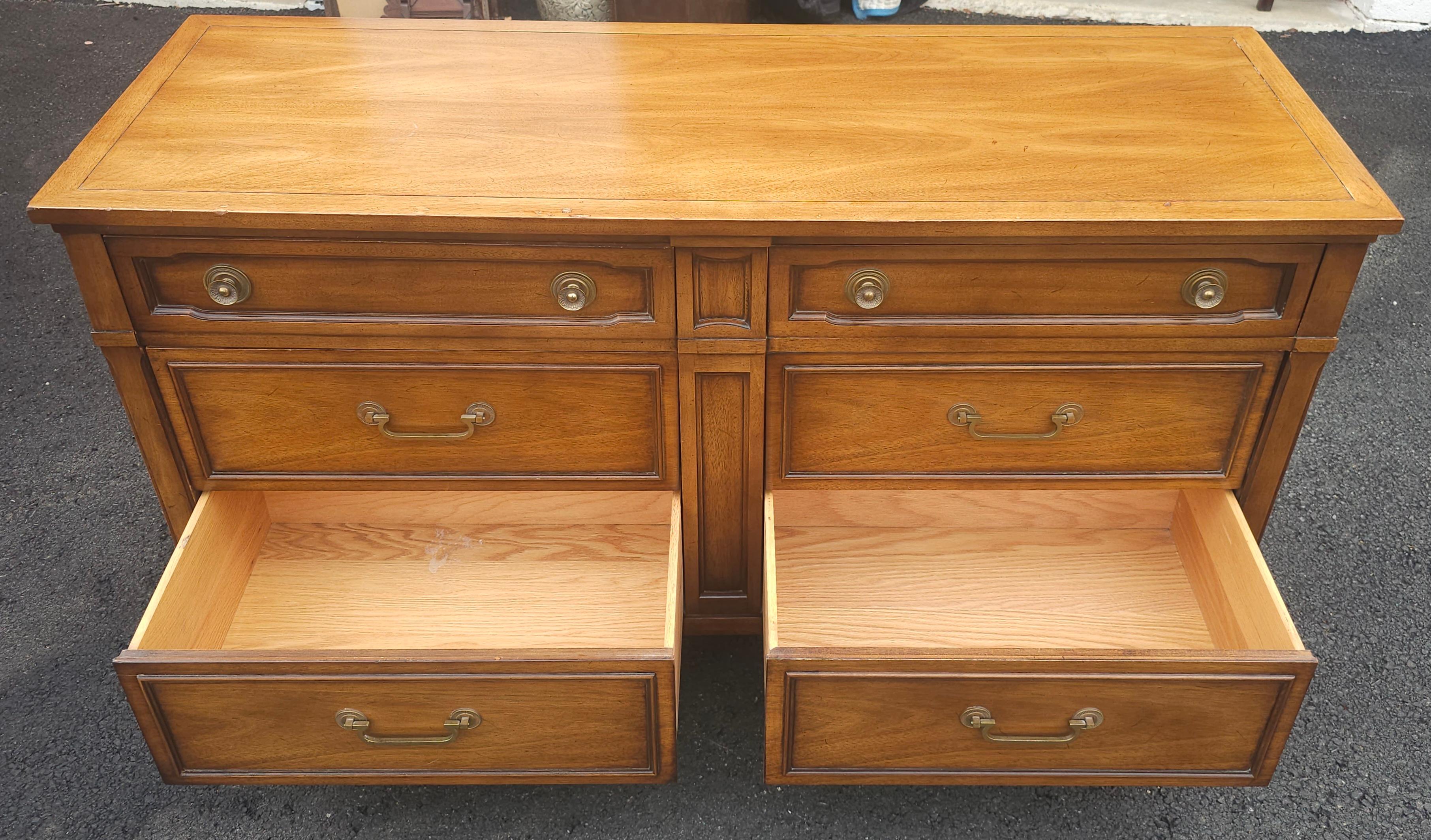 Mid-Century Drexel Truine Walnut Double Dresser 1