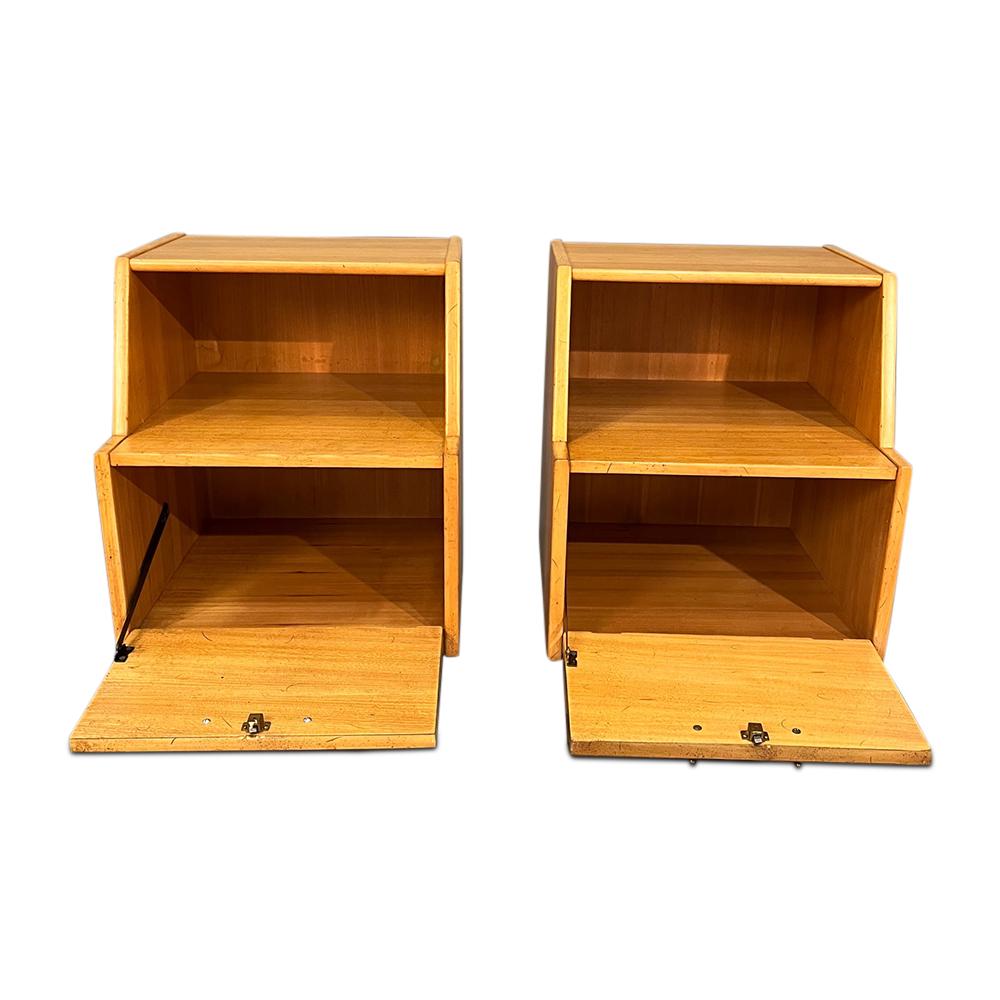 Mid-Century Drexler Nightstands with Open Storage and Shelving, 'Pair' 2