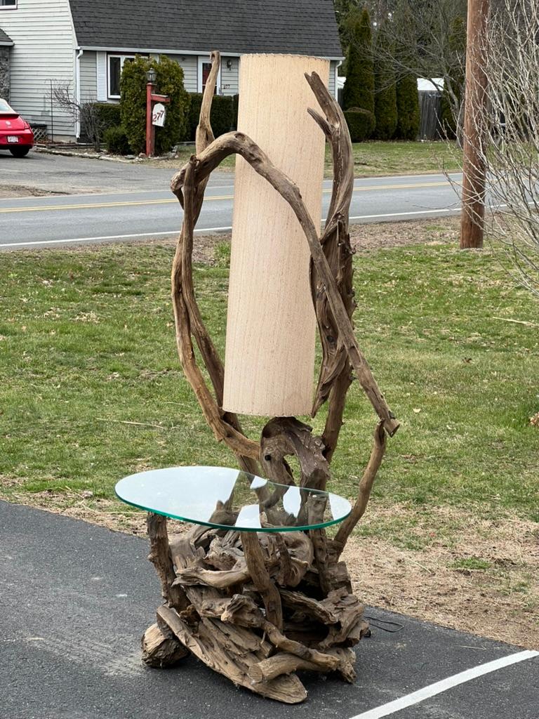 Treibholz-Lampentisch aus der Mitte des Jahrhunderts (Moderne der Mitte des Jahrhunderts) im Angebot