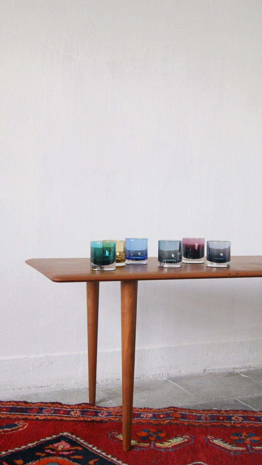 Verres à boire du milieu du siècle par Riihimäki Finlande, ensemble de 6 Excellent état - En vente à KUTNO, PL