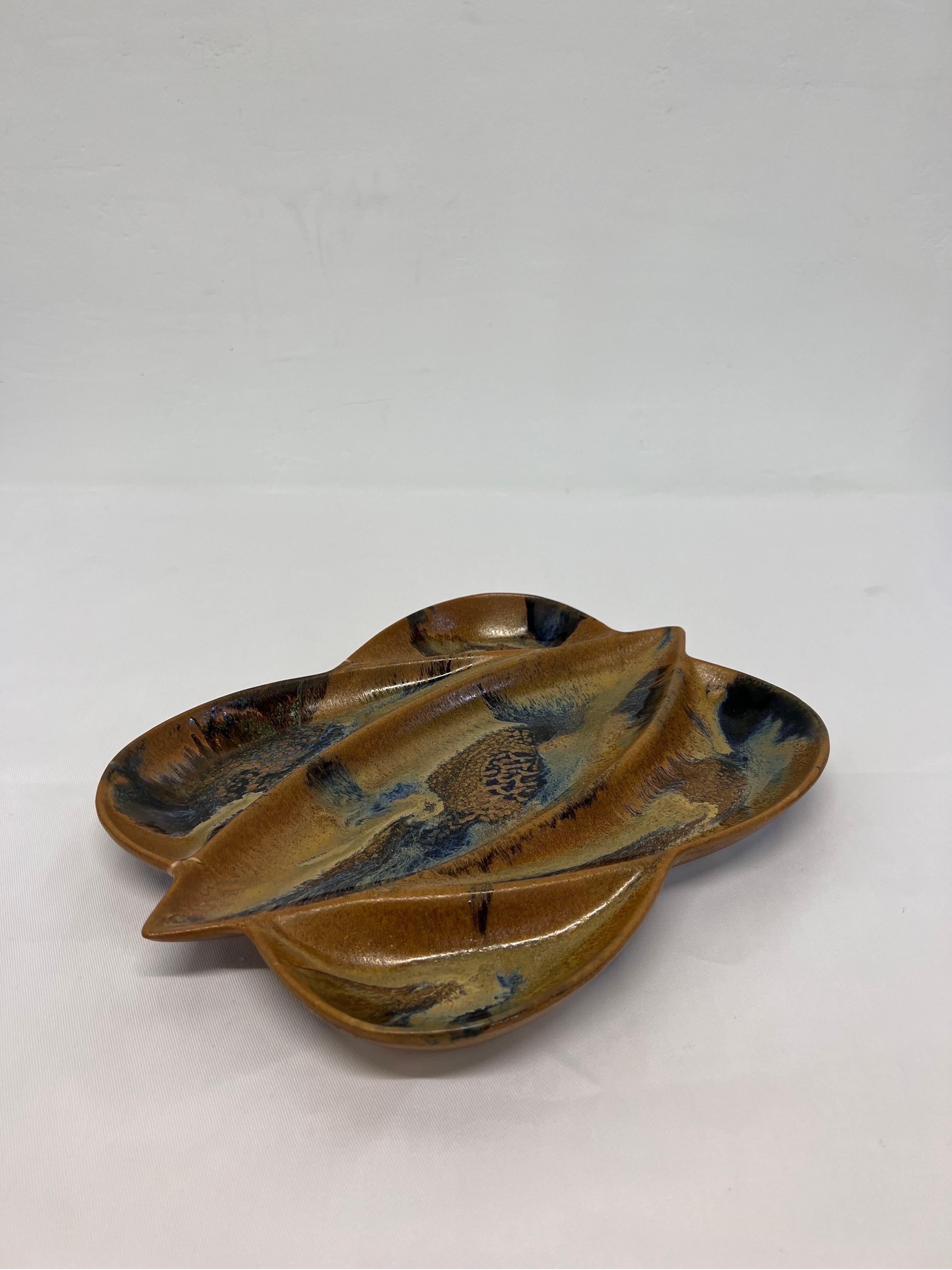 Mid-Century Modern Mid-Century Drip Glaze Ashtray or Catch All For Sale