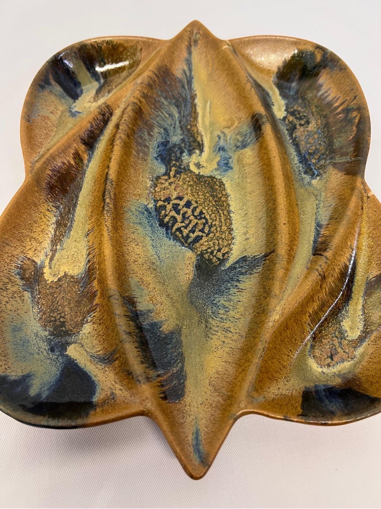 MidCentury Drip Glaze Ashtray or Catch All For Sale at 1stDibs