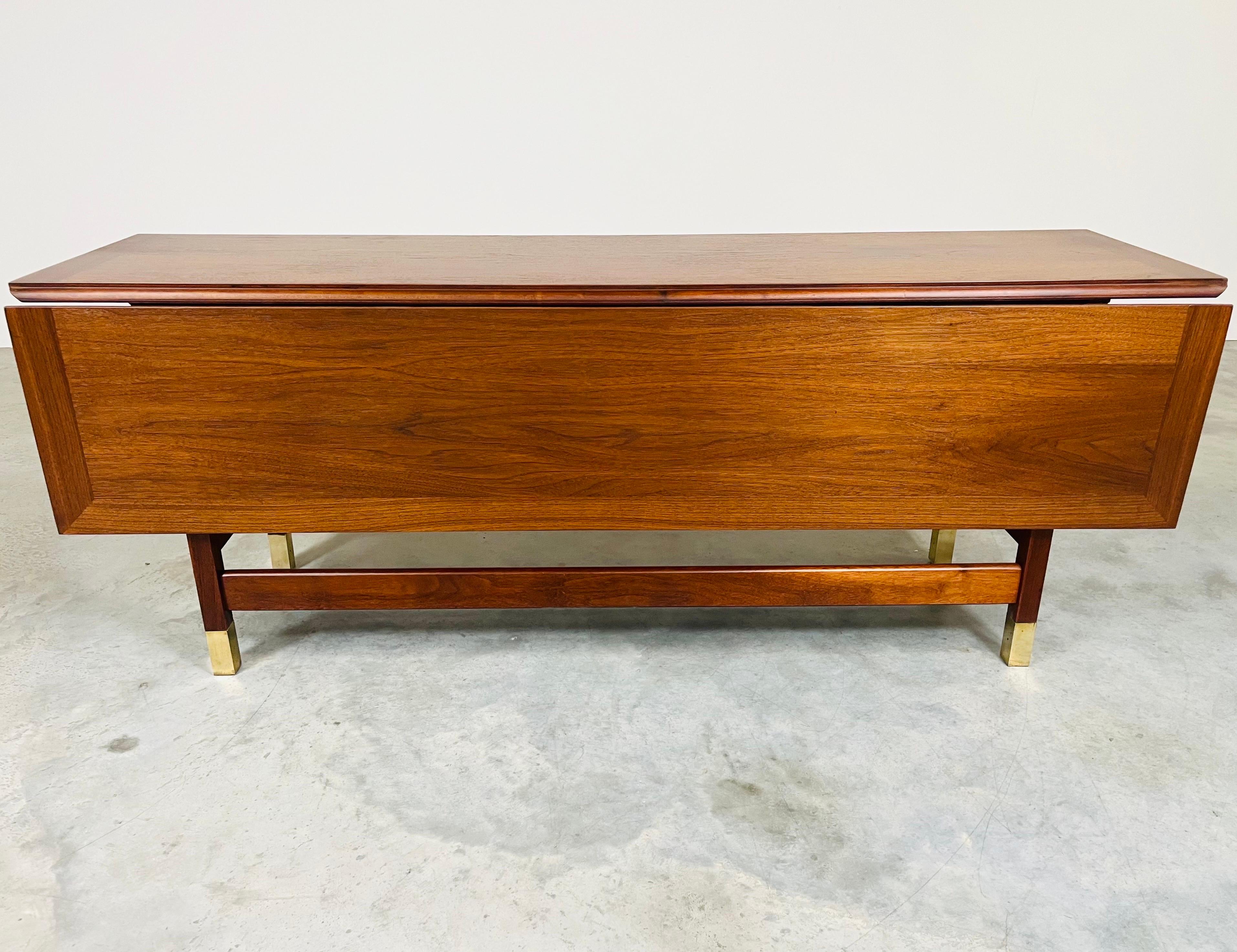 Mid-Century Drop-leaf Console Occasional or Serving Table After Harvey Probber  2