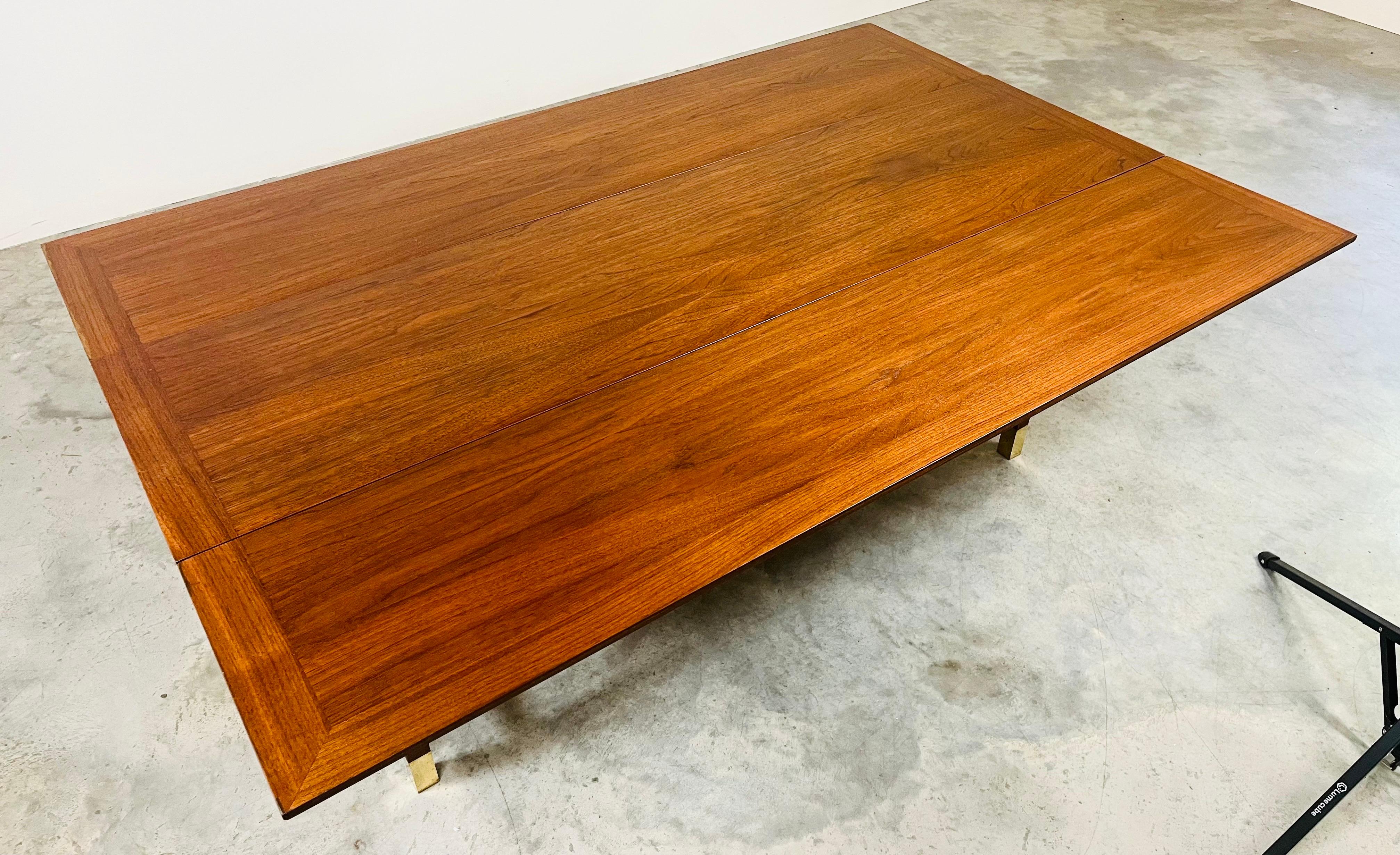 Walnut Mid-Century Drop-leaf Console Occasional or Serving Table After Harvey Probber 