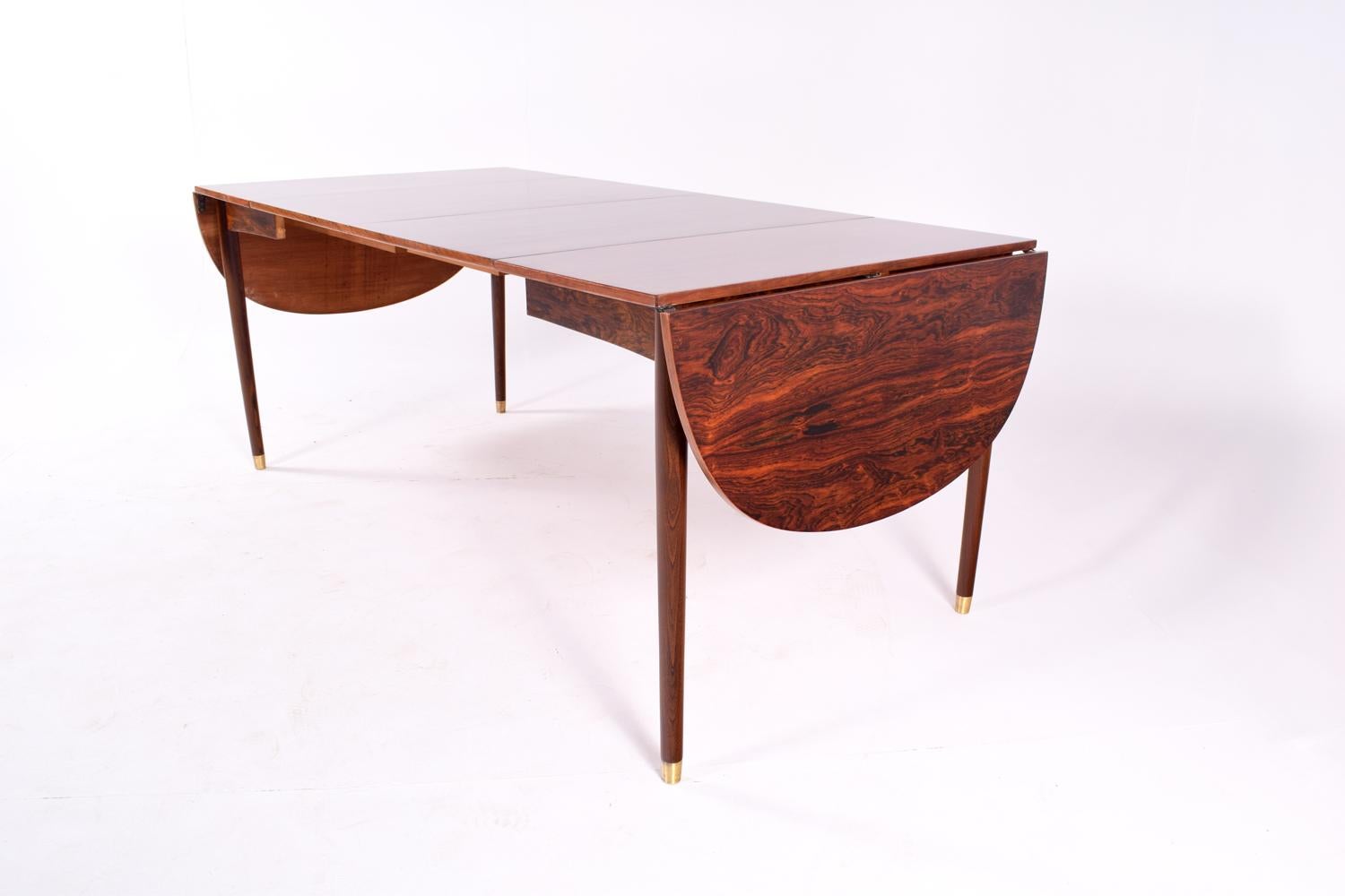 Midcentury Drop-Leaf Dining Table in Rosewood with 2 Extensions 4