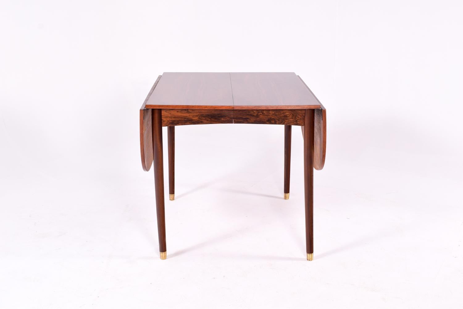 Midcentury Drop-Leaf Dining Table in Rosewood with 2 Extensions 6