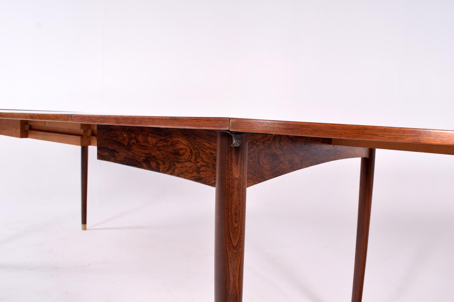 Mid-20th Century Midcentury Drop-Leaf Dining Table in Rosewood with 2 Extensions