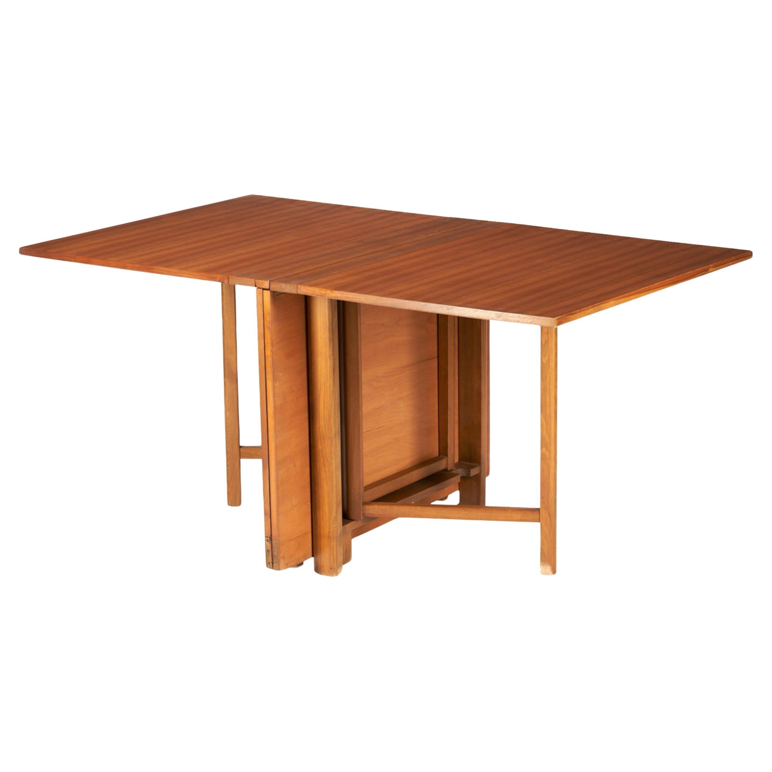 Mid century Drop Leaf Extension Maria 2-12 Dining Table Teak by Bruno Mathsson For Sale