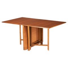 Antique Mid century Drop Leaf Extension Maria 2-12 Dining Table Teak by Bruno Mathsson