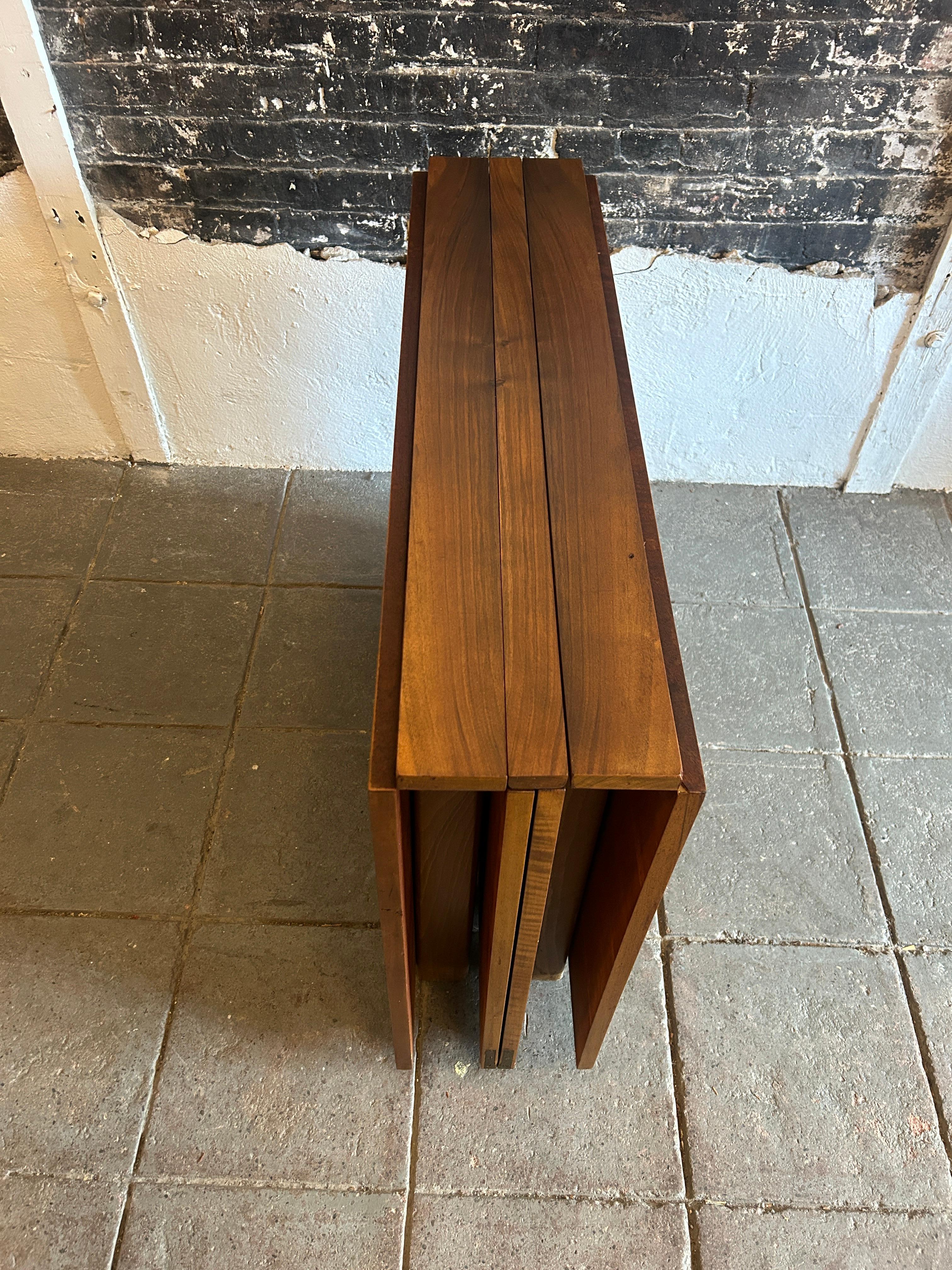 Mid century Drop Leaf Extension Maria Dining Table in teak by Bruno Mathsson 2