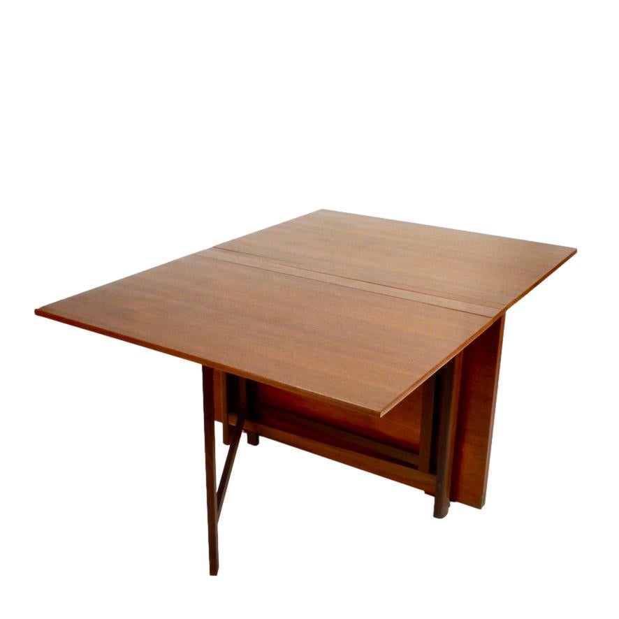 Mid-Century Modern Mid century Drop Leaf Extension Maria Dining Table in Teak by Bruno Mathsson