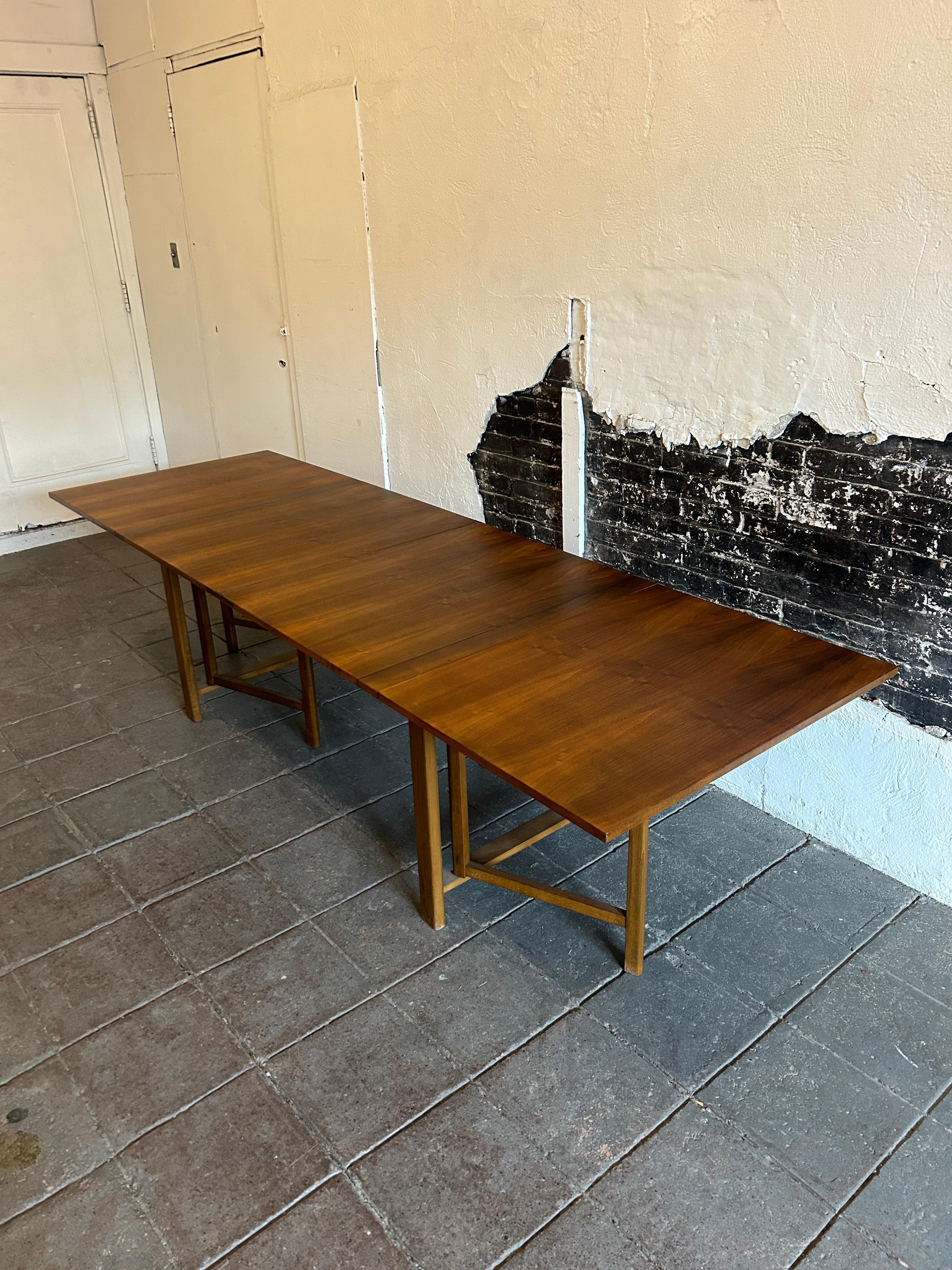 Mid-Century Modern Mid century Drop Leaf Extension Maria Dining Table in teak by Bruno Mathsson