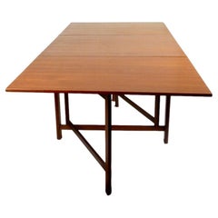 Mid century Drop Leaf Extension Maria Dining Table in Teak by Bruno Mathsson
