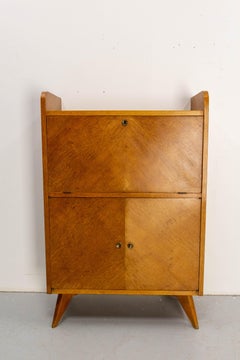 Mid-Century Drop-Leaf Oak Sideboard with Compass Leg