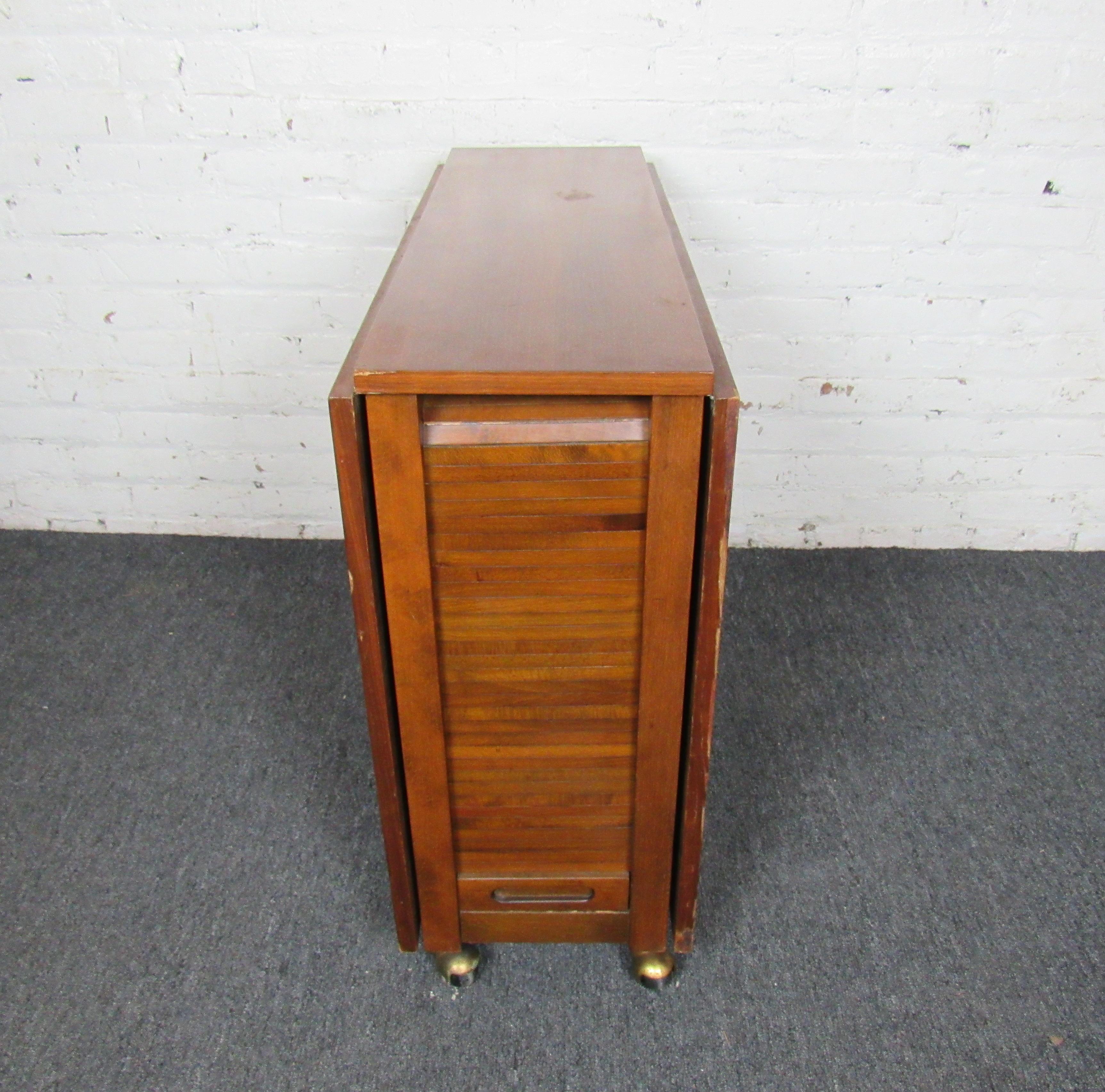 Mid-Century Drop Leaf Table and Chair Set 1