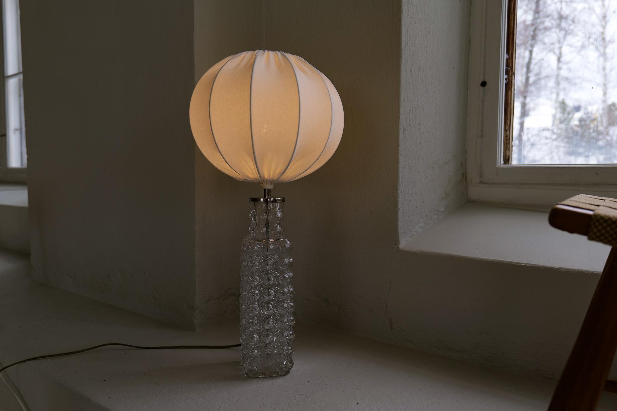 Midcentury Modern Drop Shaped Crystal Rare Table Lamp Orrefors by Carl Fagerlund For Sale 3